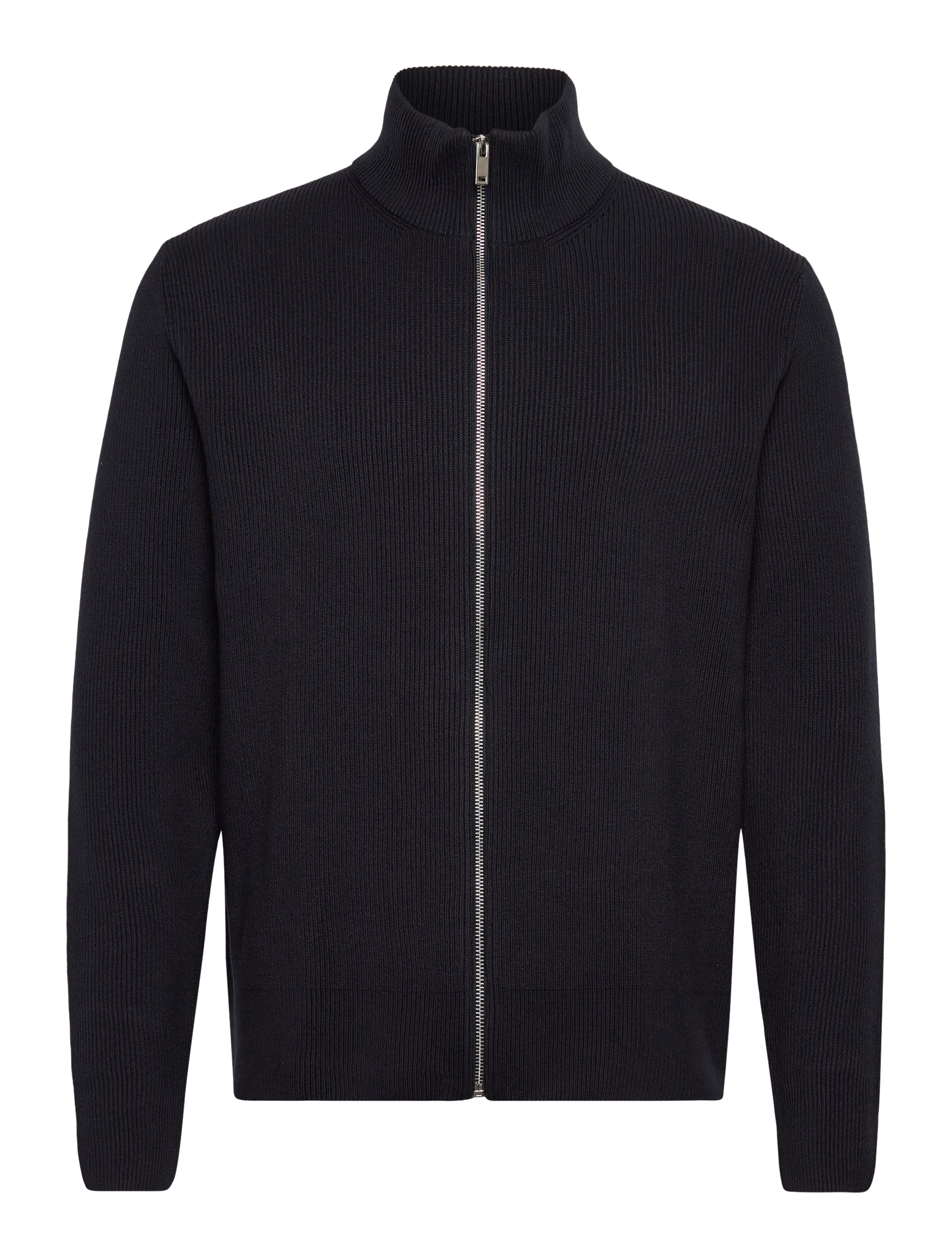 Knitted zip cardigan - NAVY