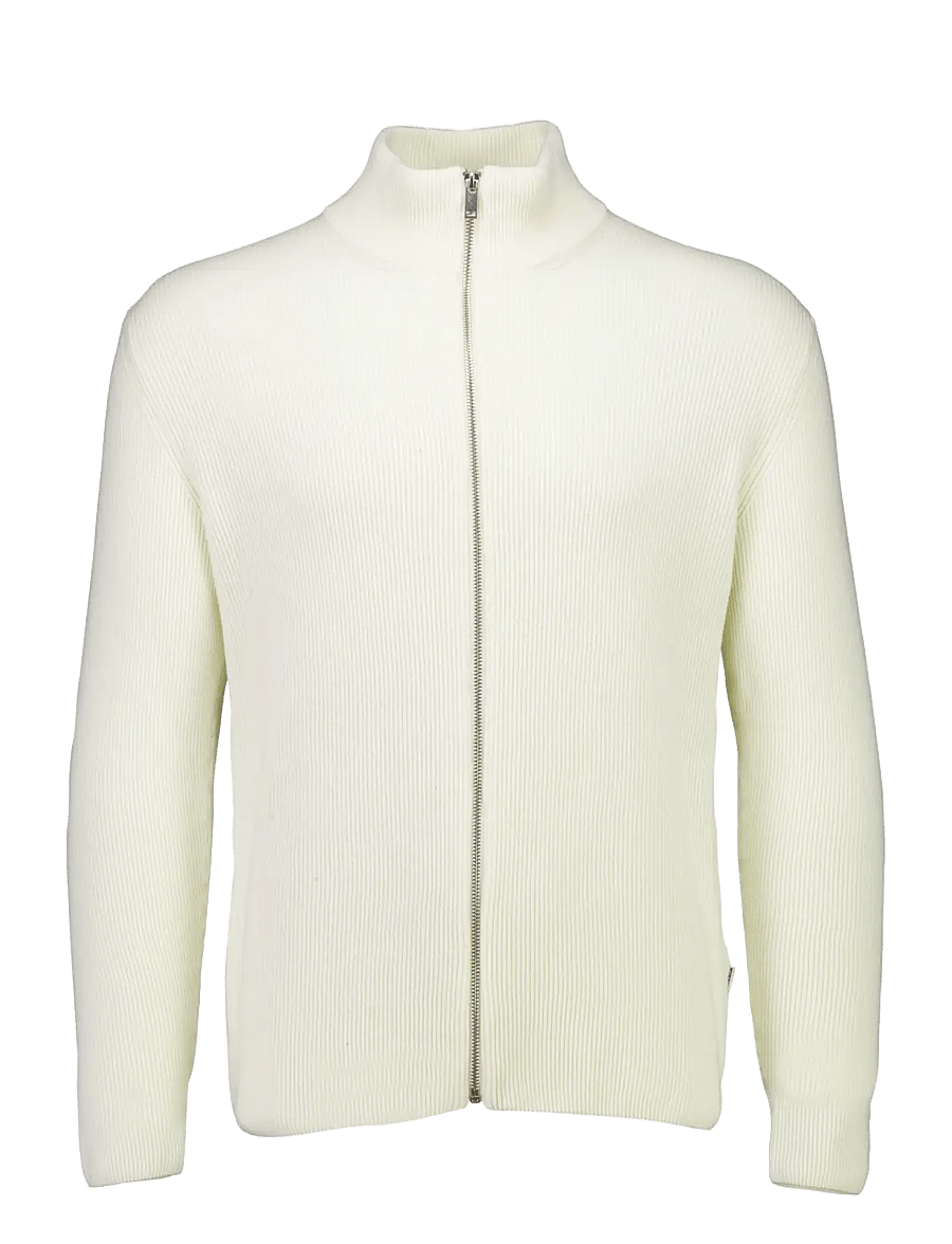 Lindbergh - Knitted zip cardigan - pullover mit durchgehendem reißverschluss - pearl white - 1