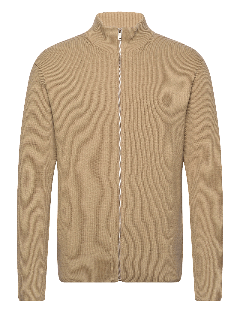 Lindbergh - Knitted zip cardigan - pullover mit durchgehendem reißverschluss - stone - 0