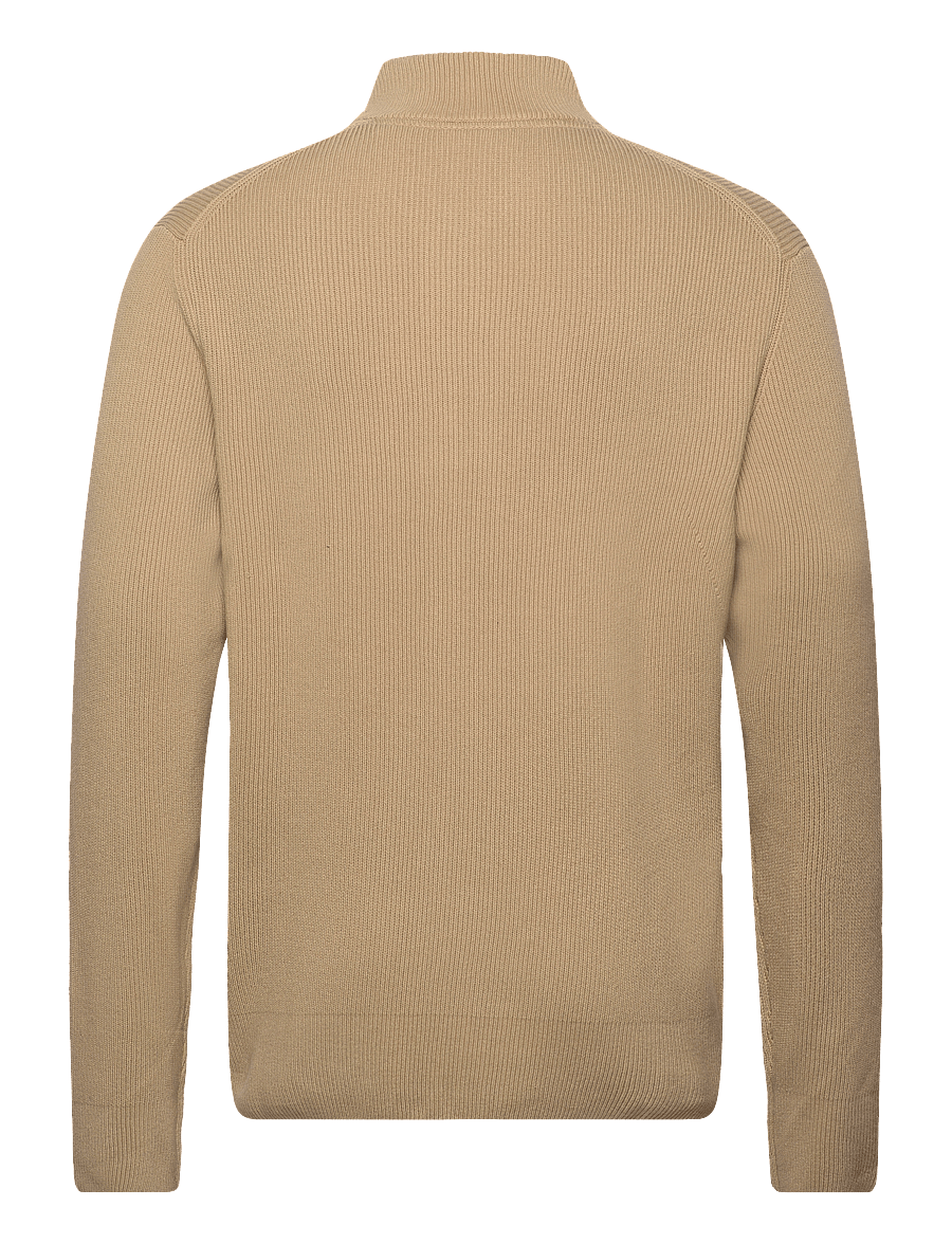 Lindbergh - Knitted zip cardigan - full zip jumpers - stone - 1