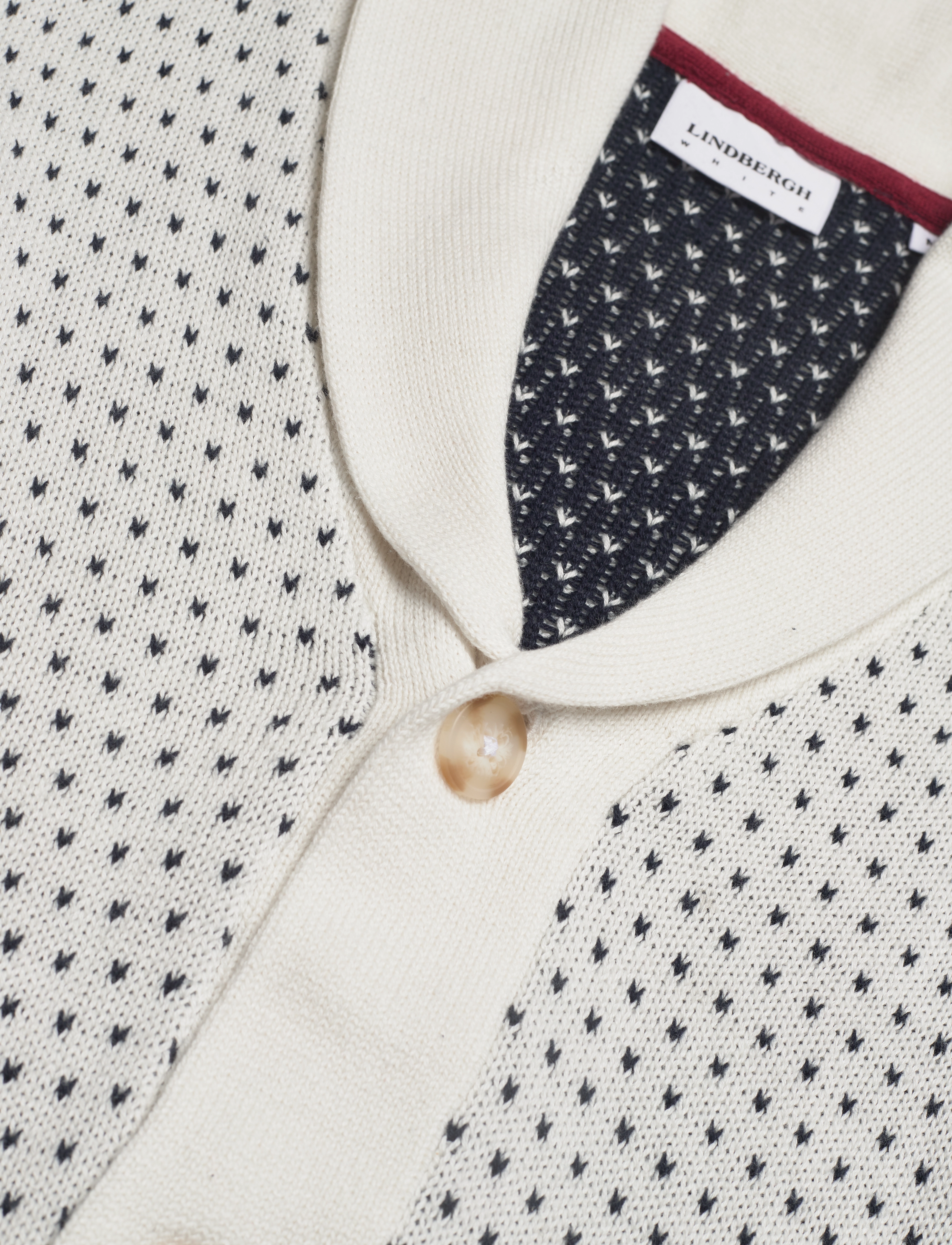 Lindbergh - Shawl collar cardigan - cream white - 2