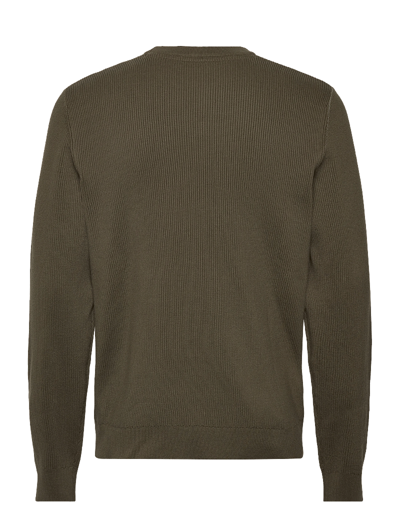 Lindbergh - Rib knitted o-neck knit - megztiniai su apvalia apykakle - army - 1