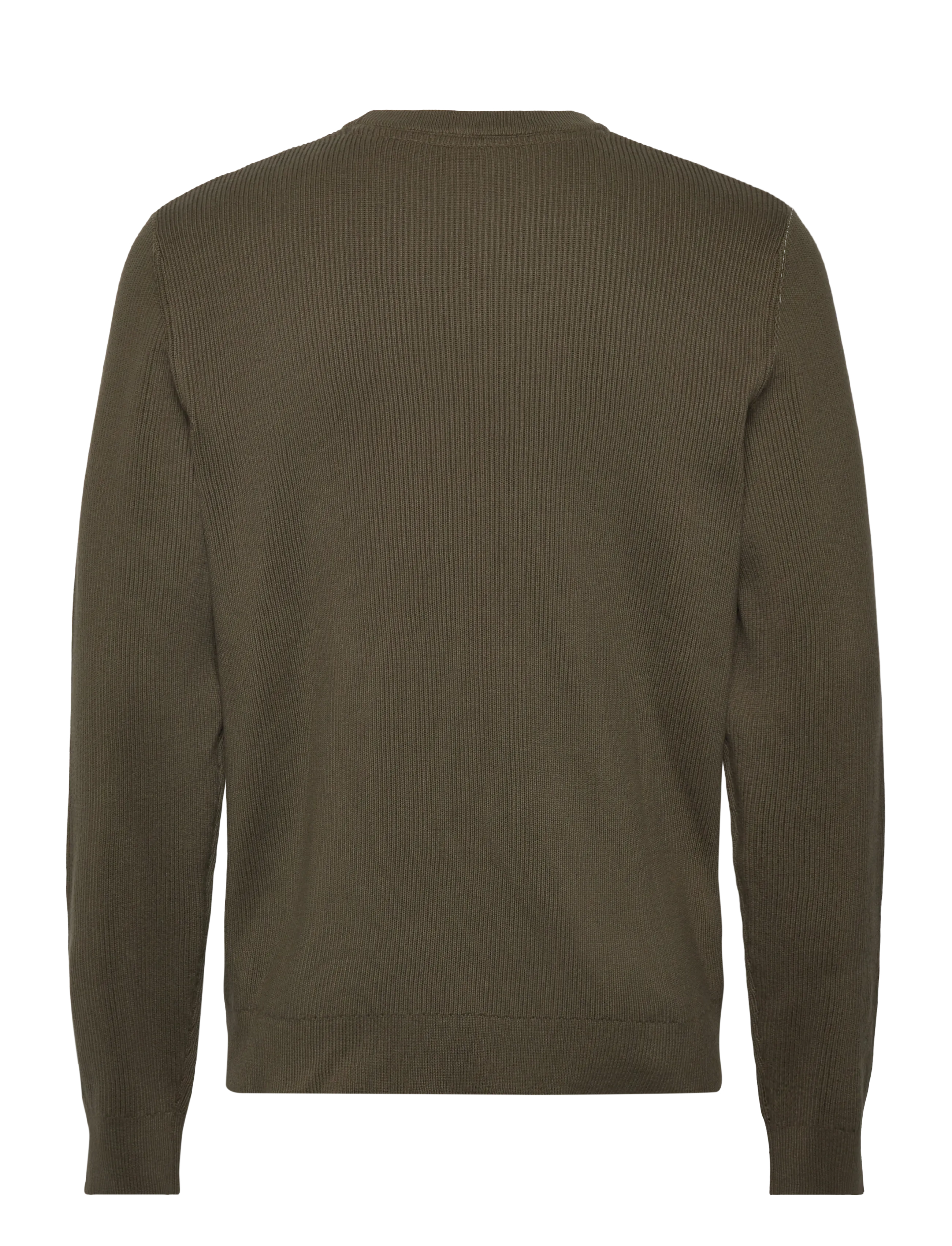 Lindbergh - Rib knitted o-neck knit - round necks - army - 1