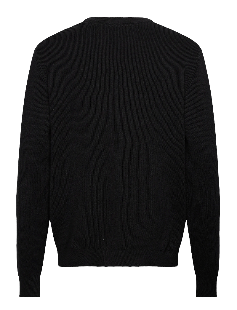 Lindbergh - Rib knitted o-neck knit - ronde hals - black - 1