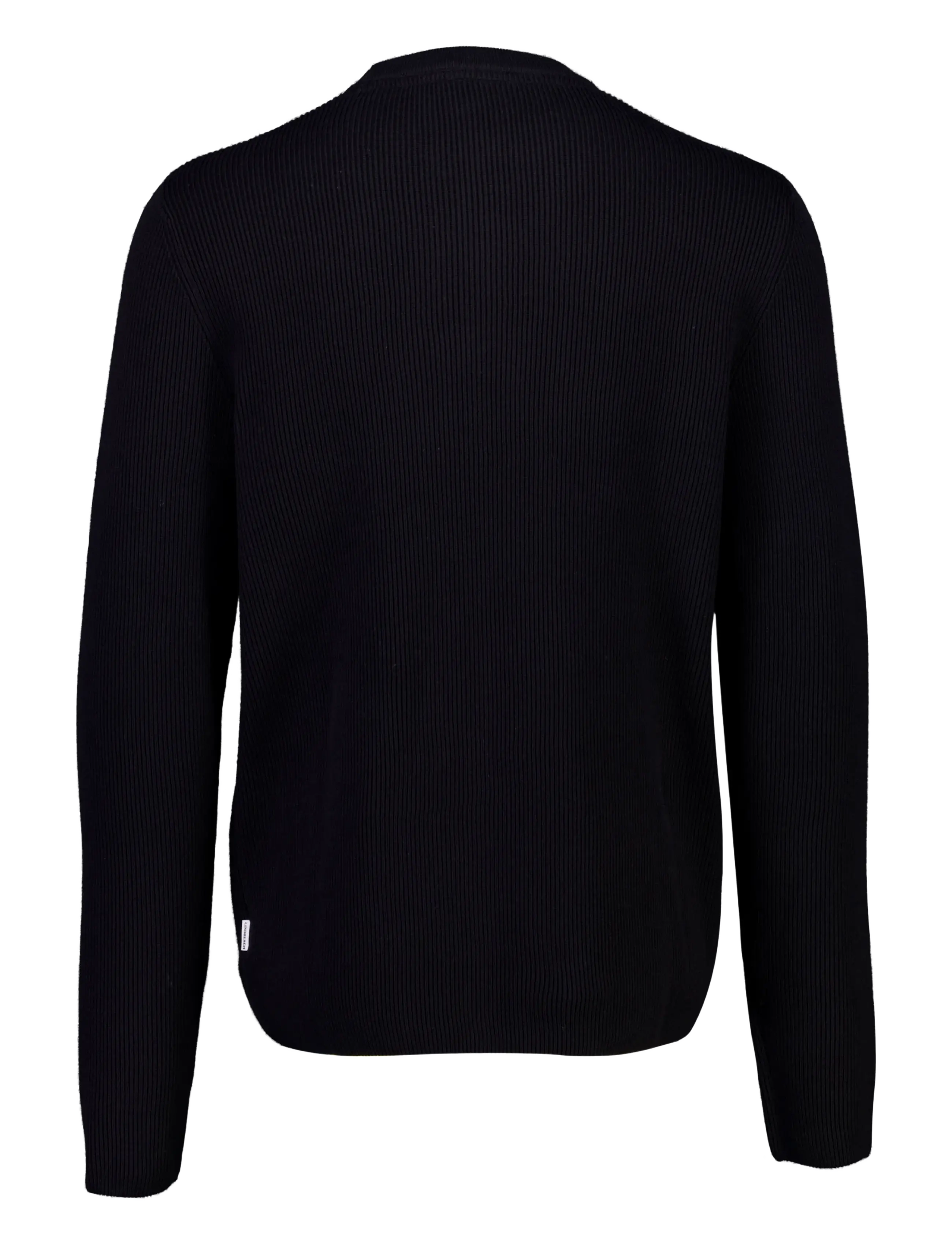 Lindbergh - Rib knitted o-neck knit - rund hals - black - 1