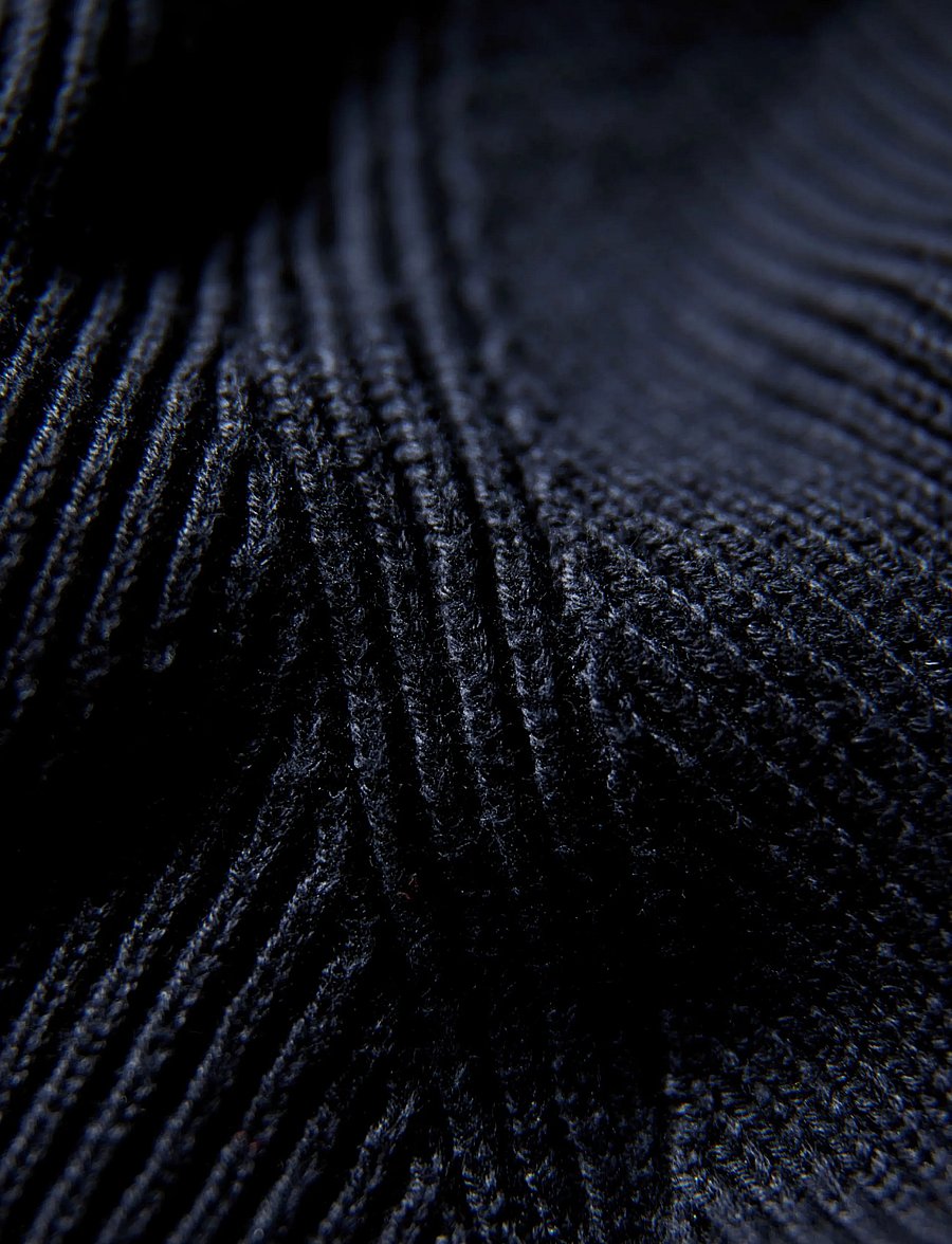 Lindbergh - Rib knitted o-neck knit - rundhalsad - black - 2