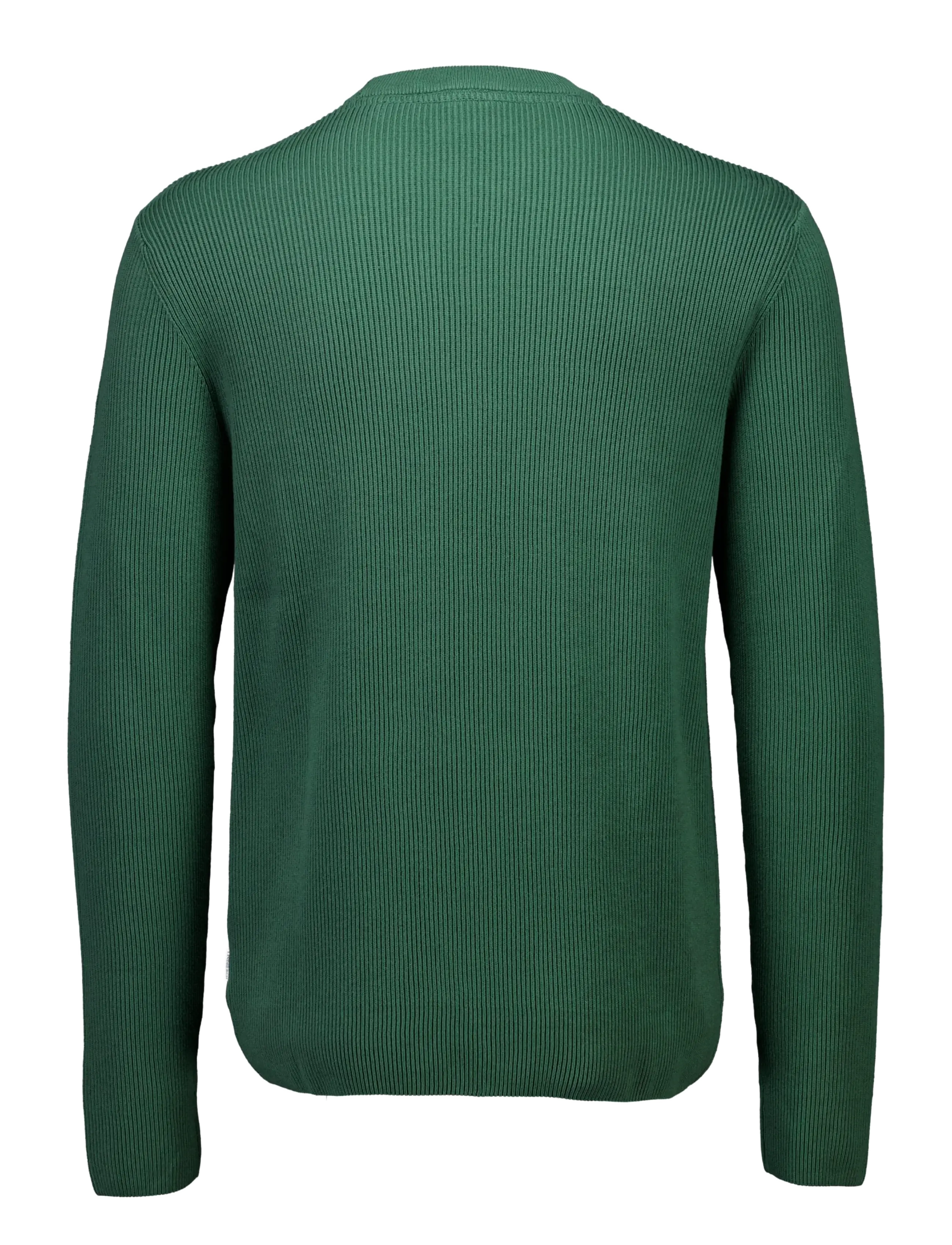 Lindbergh - Rib knitted o-neck knit - rund hals - dk green - 1