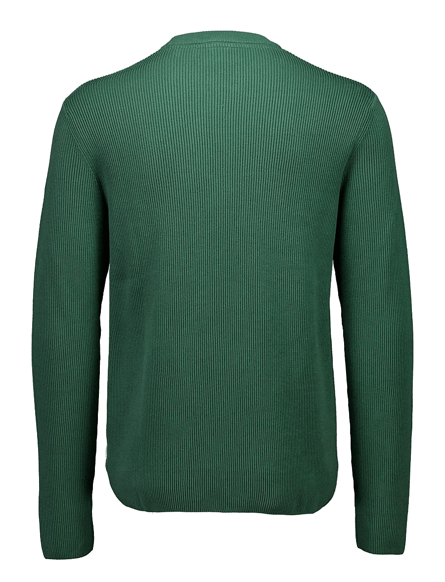 Lindbergh - Rib knitted o-neck knit - rundhalsad - dk green - 1