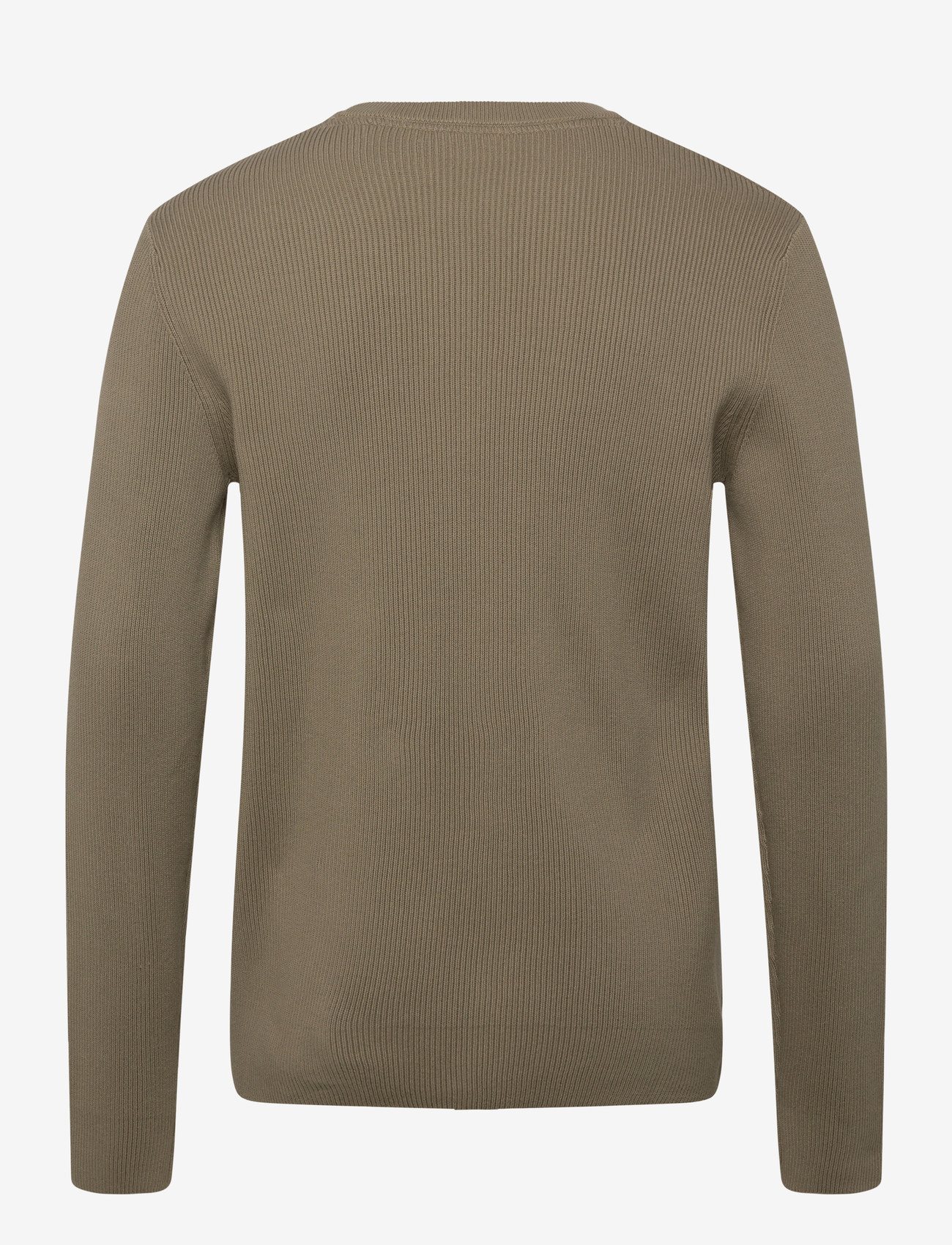 Lindbergh - Rib knitted o-neck knit - Ümmarguse kaelusega kudumid - dusty army - 2