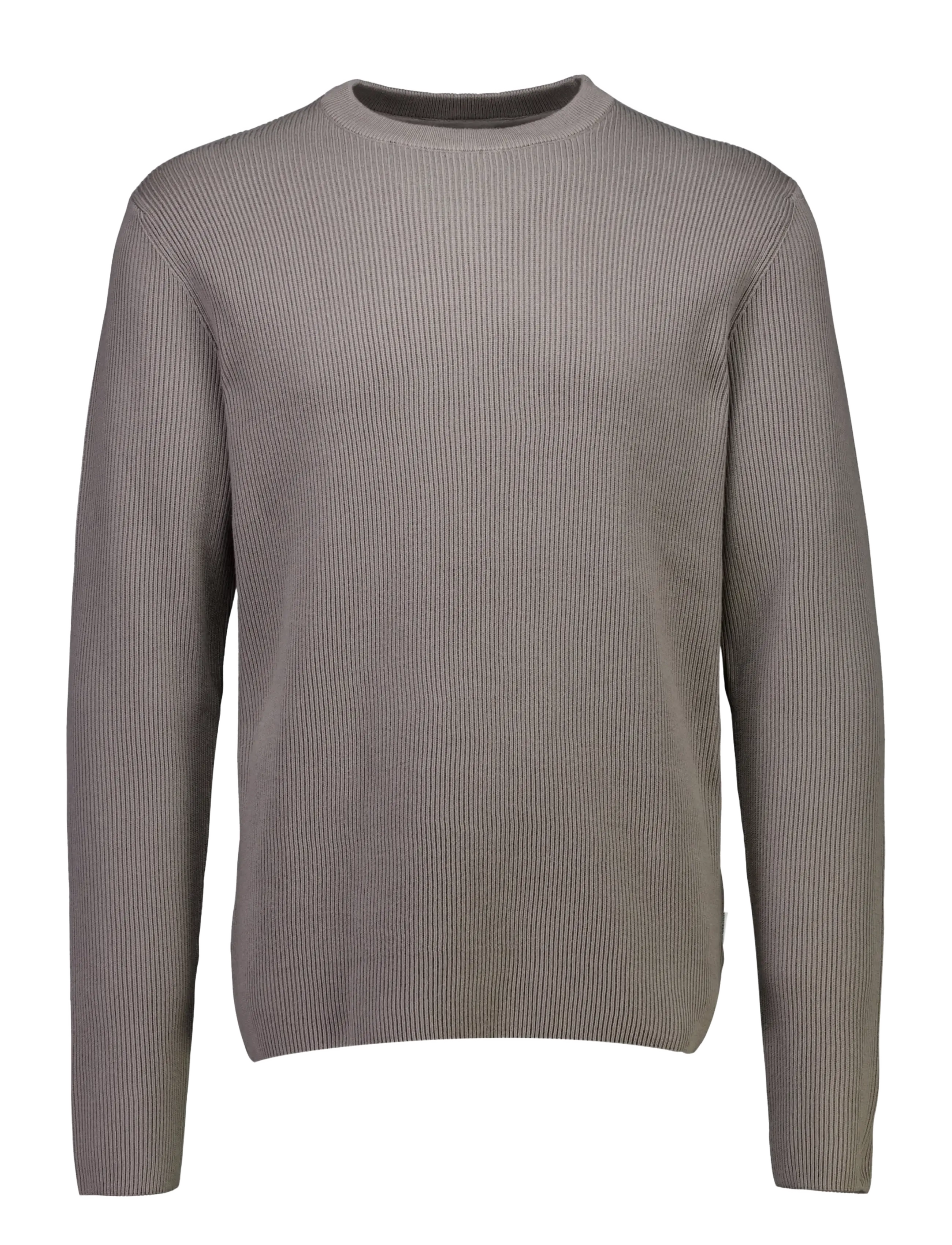 Lindbergh Rib knitted o-neck knit - Rund hals - GREY STONE / grey