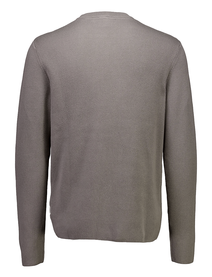 Lindbergh - Rib knitted o-neck knit - rundhalsad - grey stone - 2