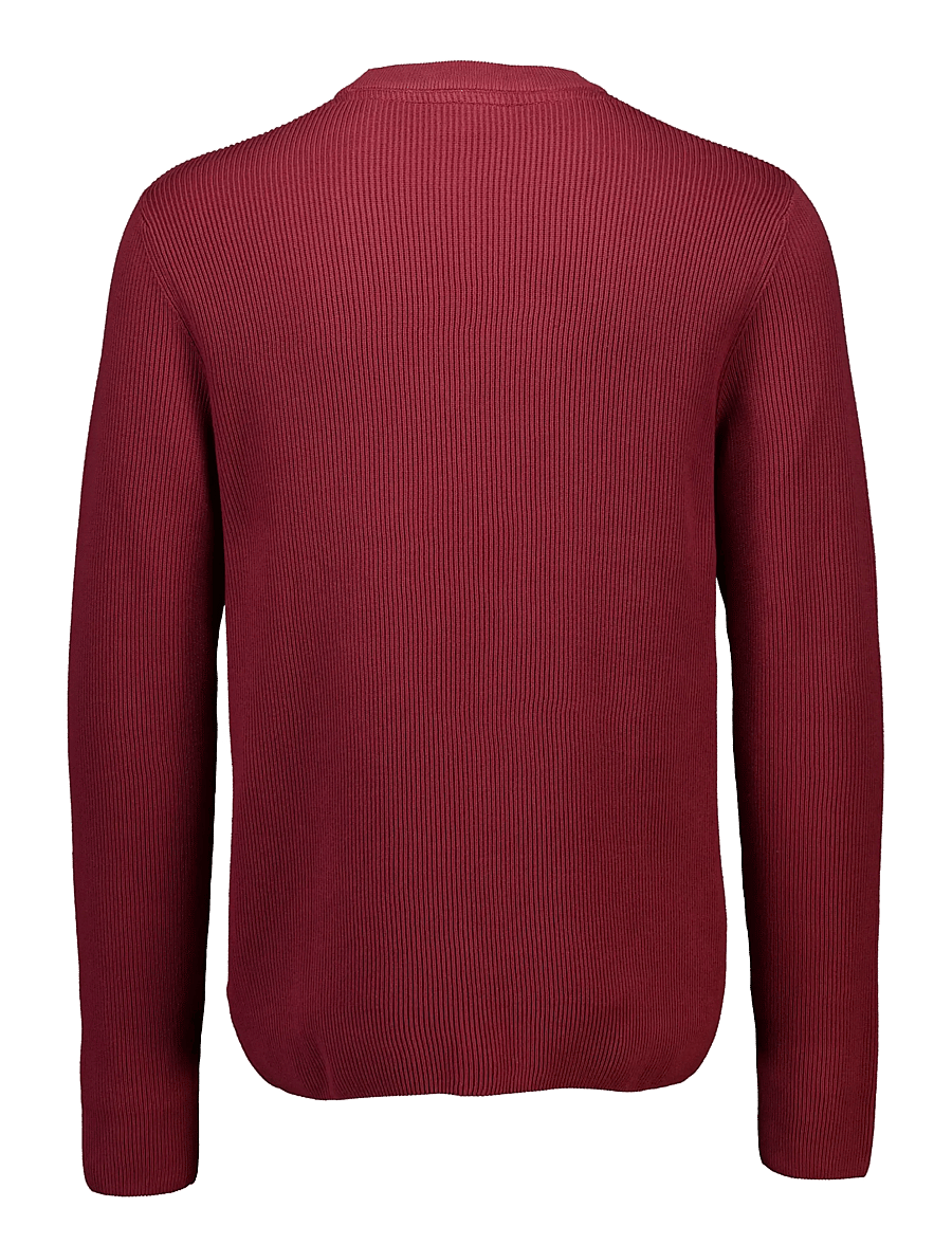 Lindbergh - Rib knitted o-neck knit - rundhalsad - lt burgundy - 2
