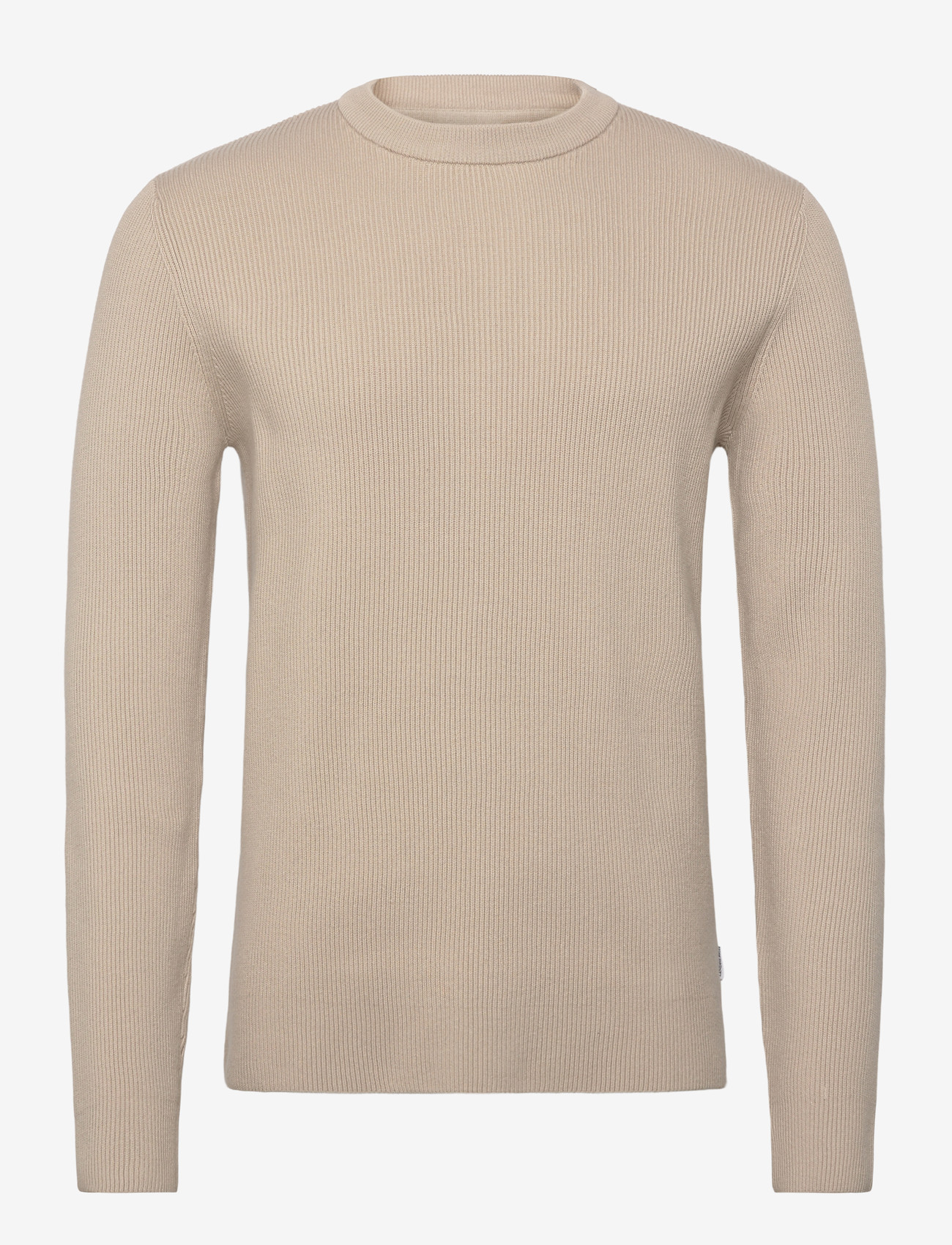 Lindbergh - Rib knitted o-neck knit - Ümmarguse kaelusega kudumid - lt stone grey - 1