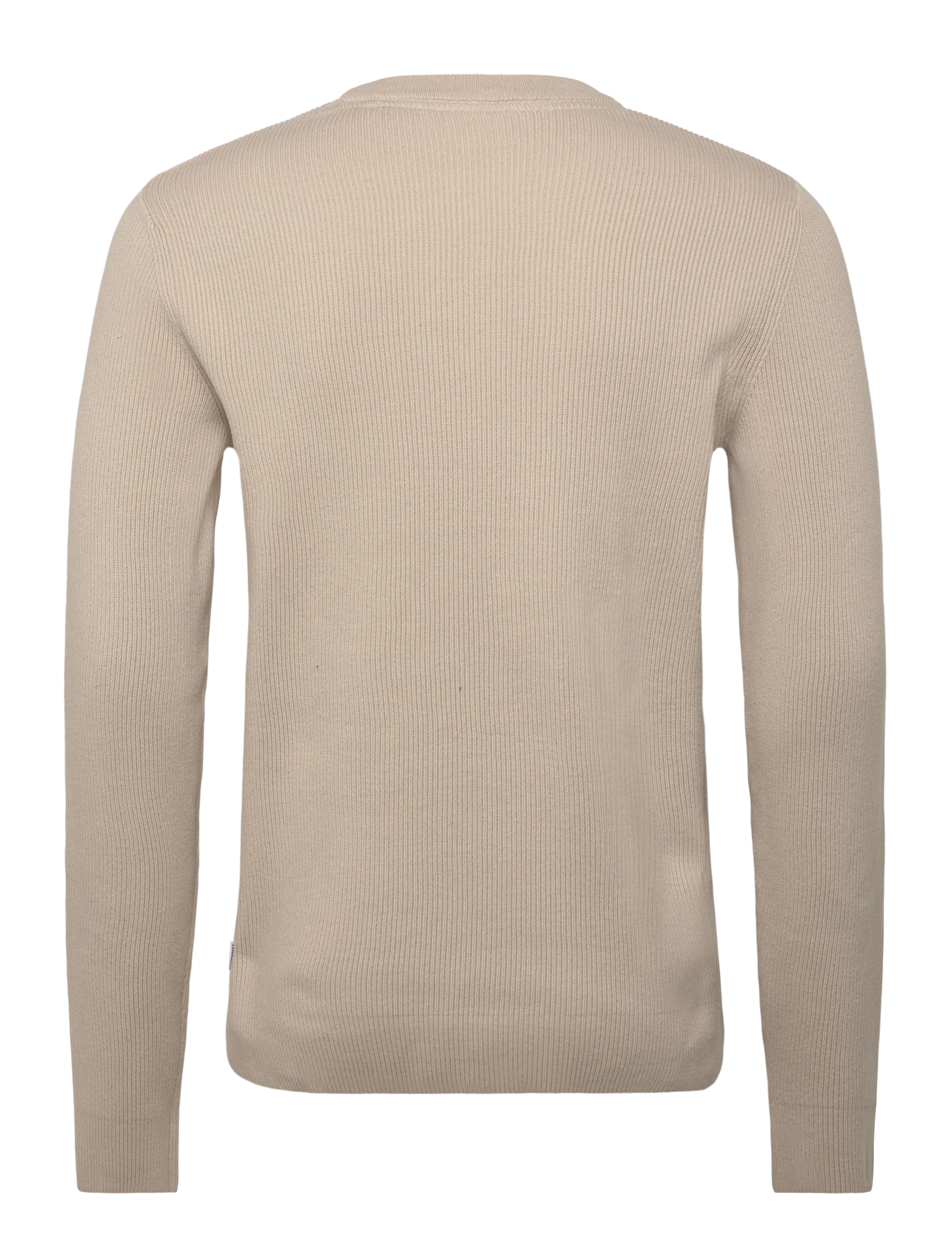Lindbergh - Rib knitted o-neck knit - round necks - lt stone grey - 2