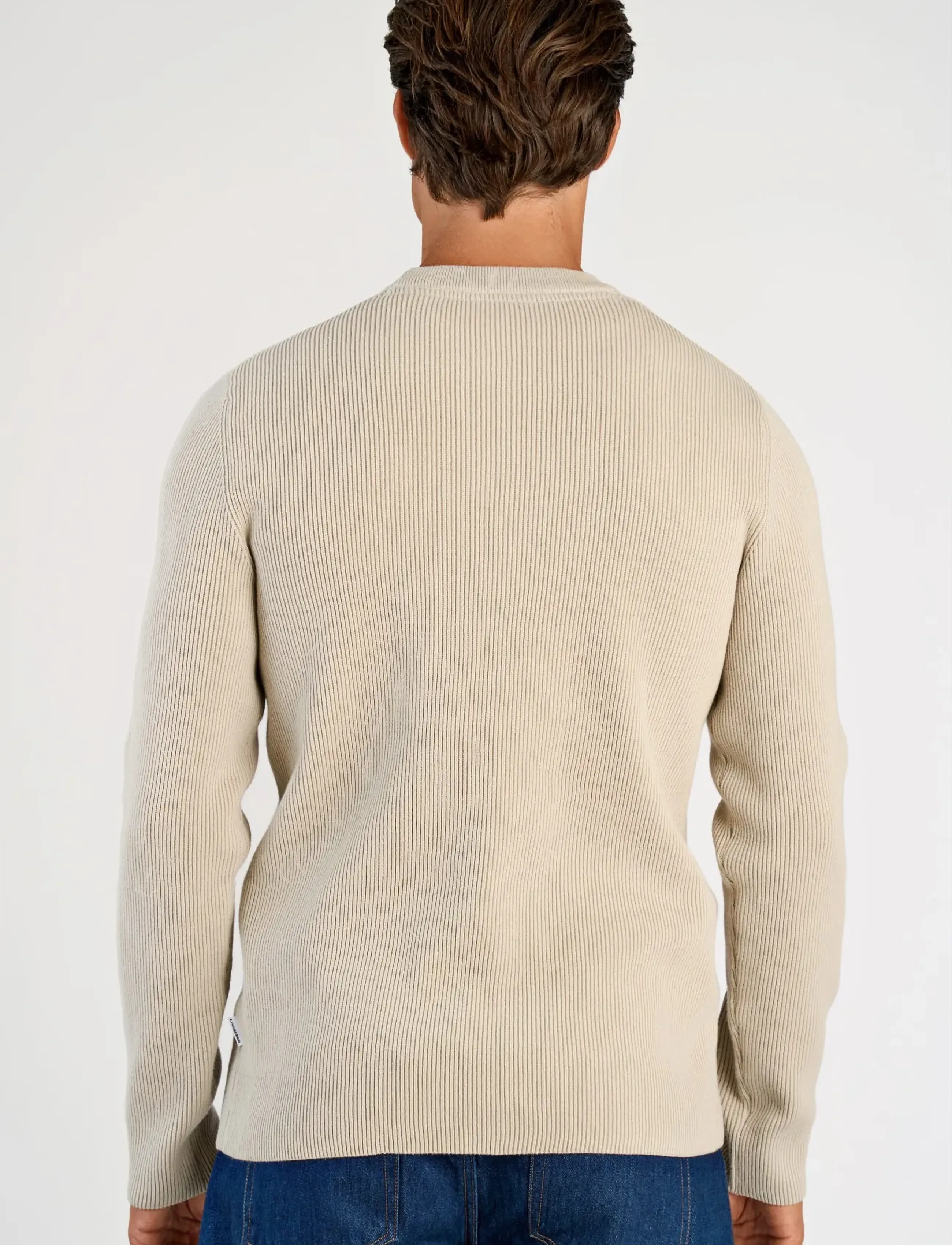Lindbergh - Rib knitted o-neck knit - round necks - lt stone grey - 4