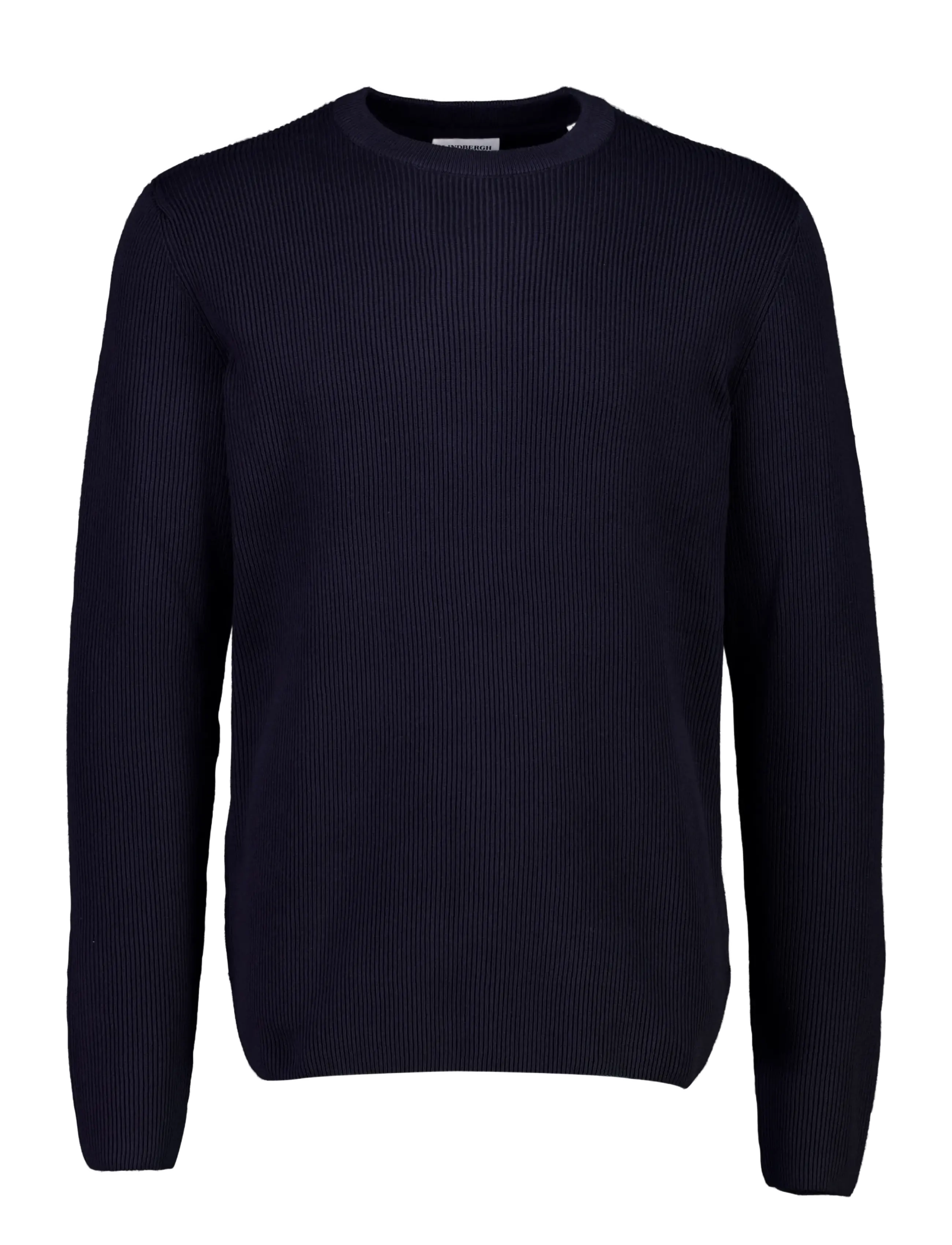 Lindbergh Rib knitted o-neck knit - Rund hals - NAVY / navy
