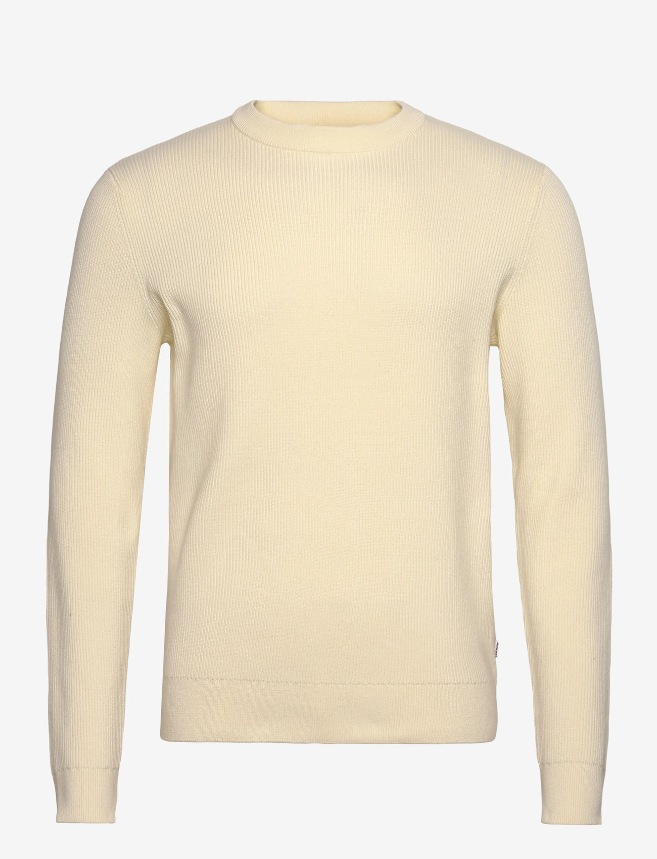 Lindbergh - Rib knitted o-neck knit - rund hals - pearl white - 0