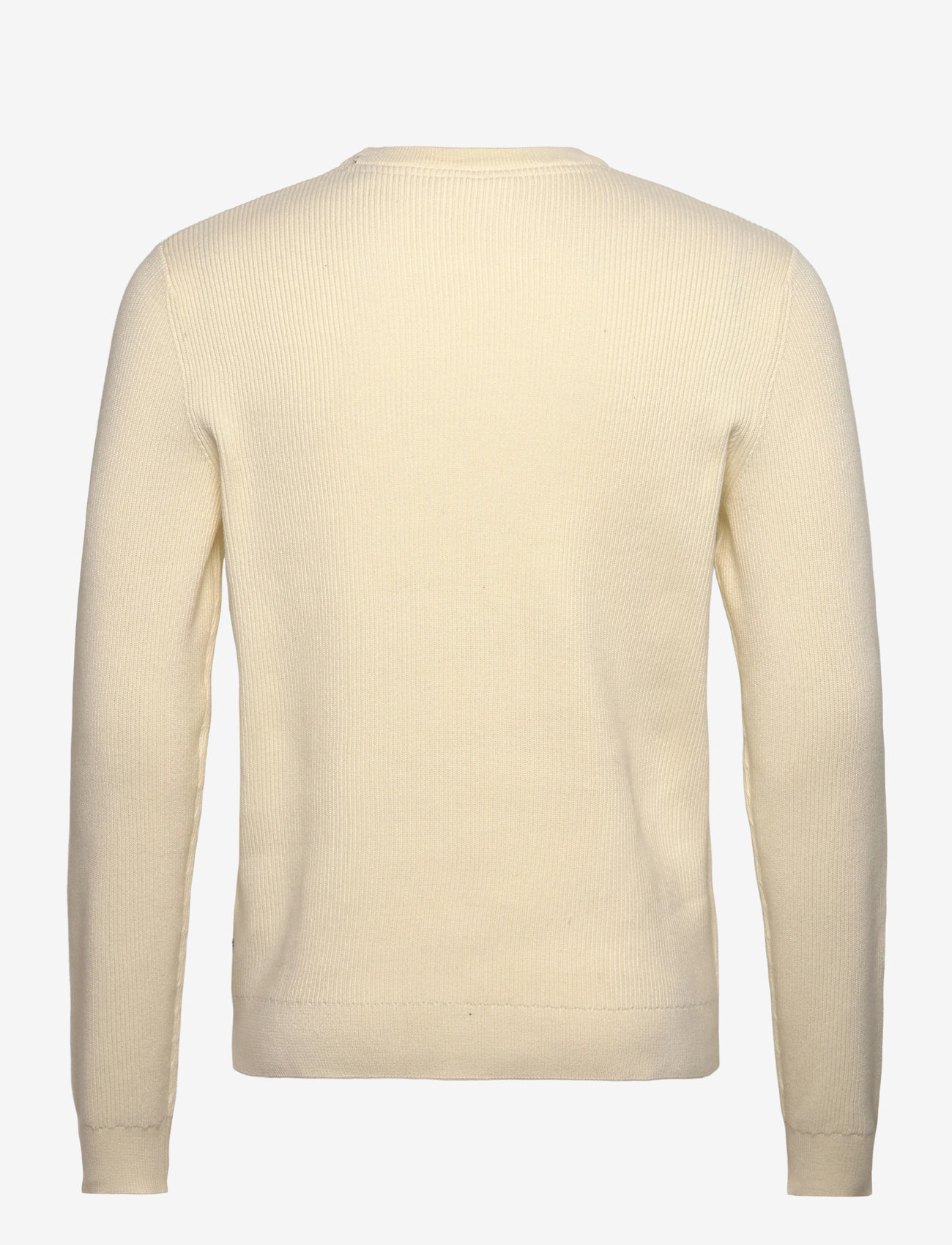 Lindbergh - Rib knitted o-neck knit - rund hals - pearl white - 1