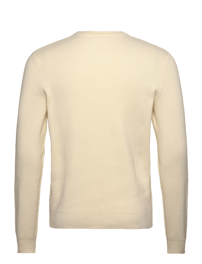 Lindbergh - Rib knitted o-neck knit - rundhals - pearl white - 1