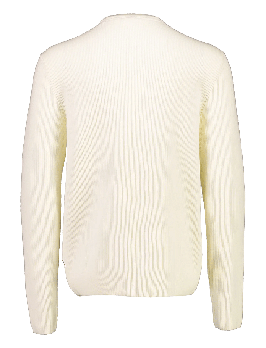 Lindbergh - Rib knitted o-neck knit - rundhalsad - pearl white - 2
