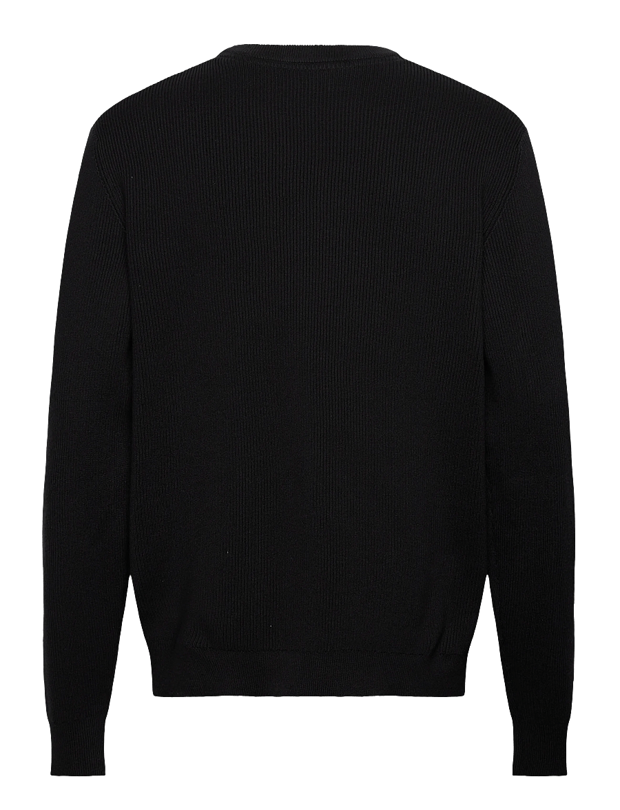 Lindbergh - Rib knitted o-neck knit - black - 1