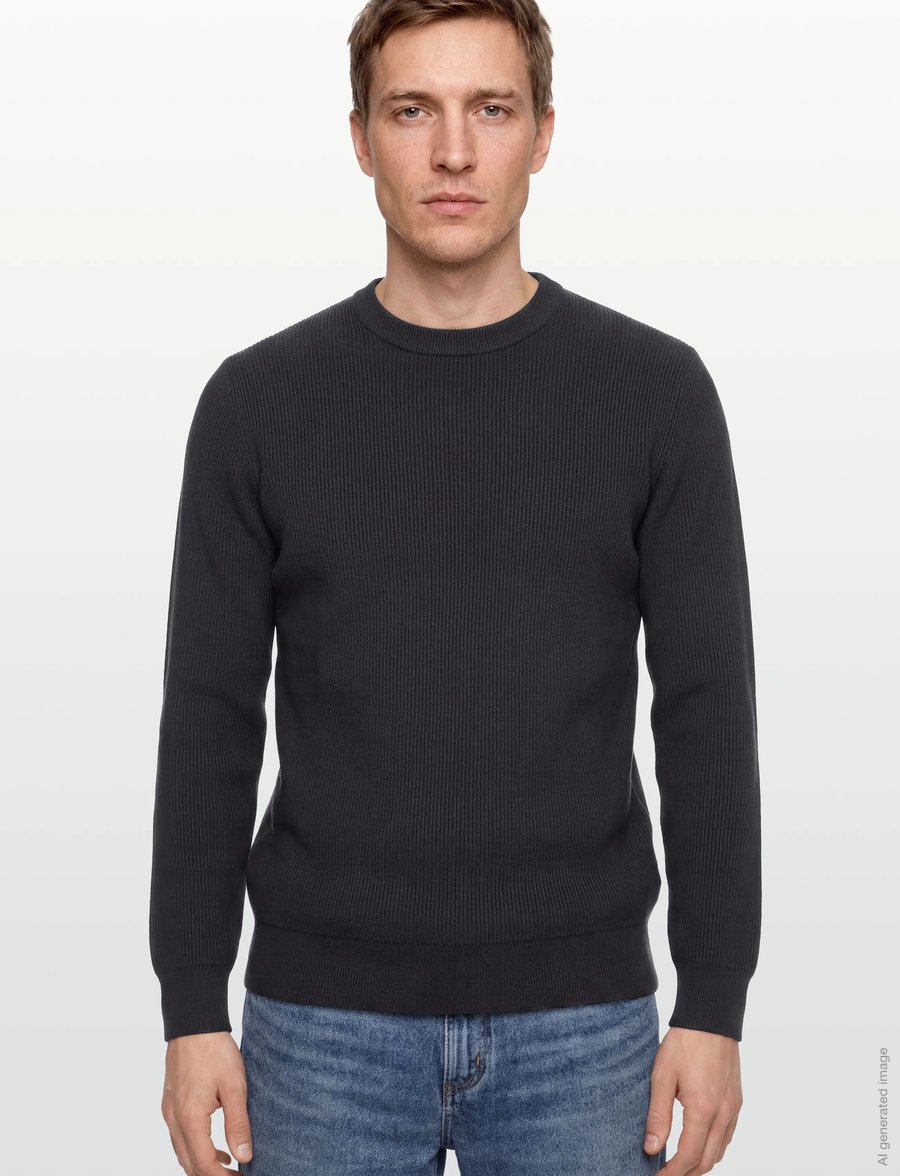 Lindbergh - Rib knitted o-neck knit - rundhals - navy - 3