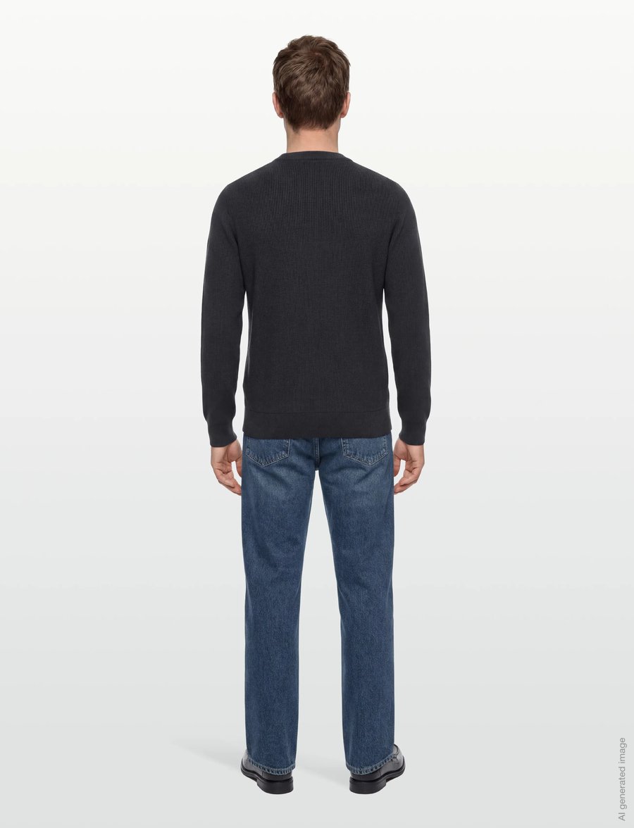 Lindbergh - Rib knitted o-neck knit - rundhals - navy - 4