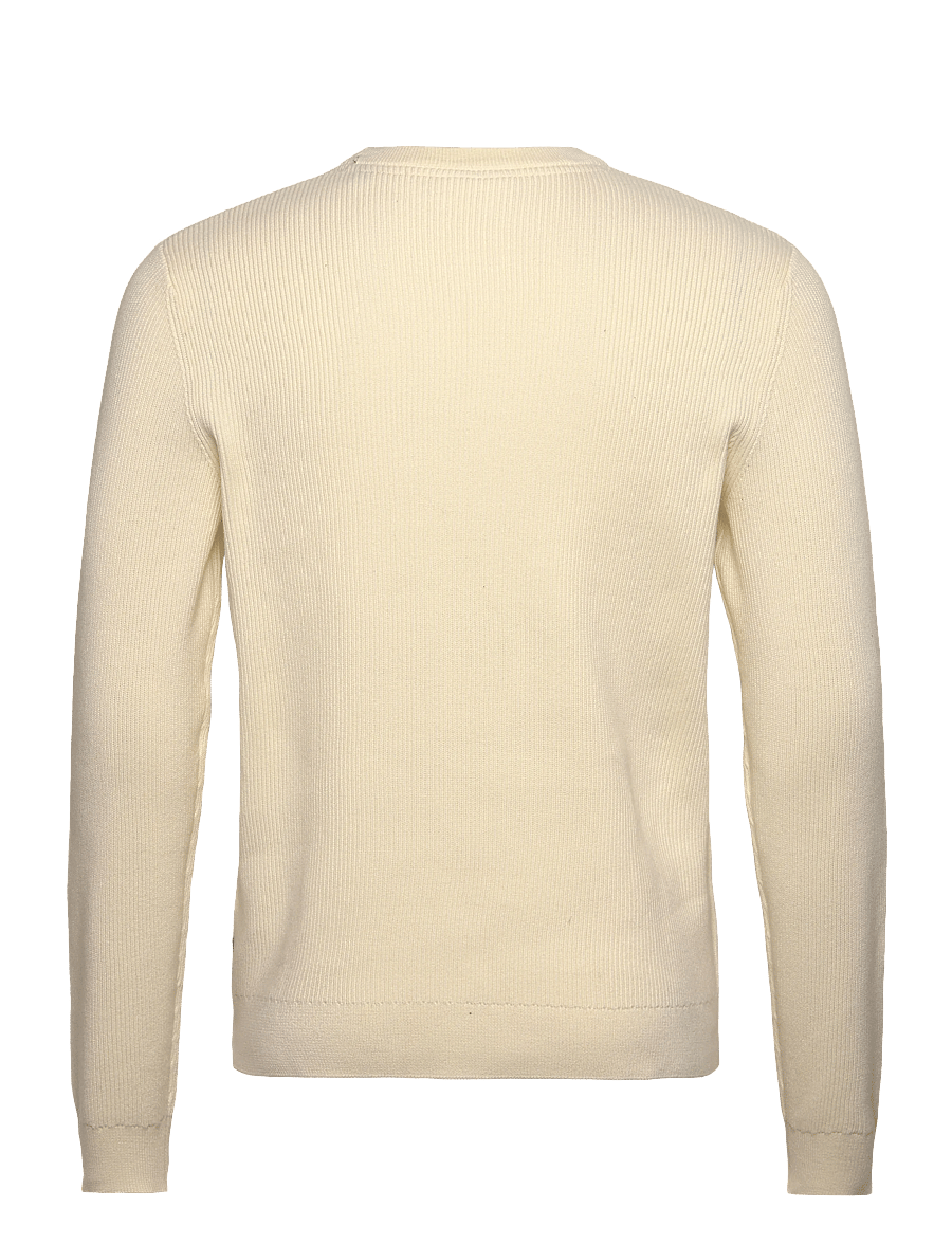 Lindbergh - Rib knitted o-neck knit - pearl white - 1