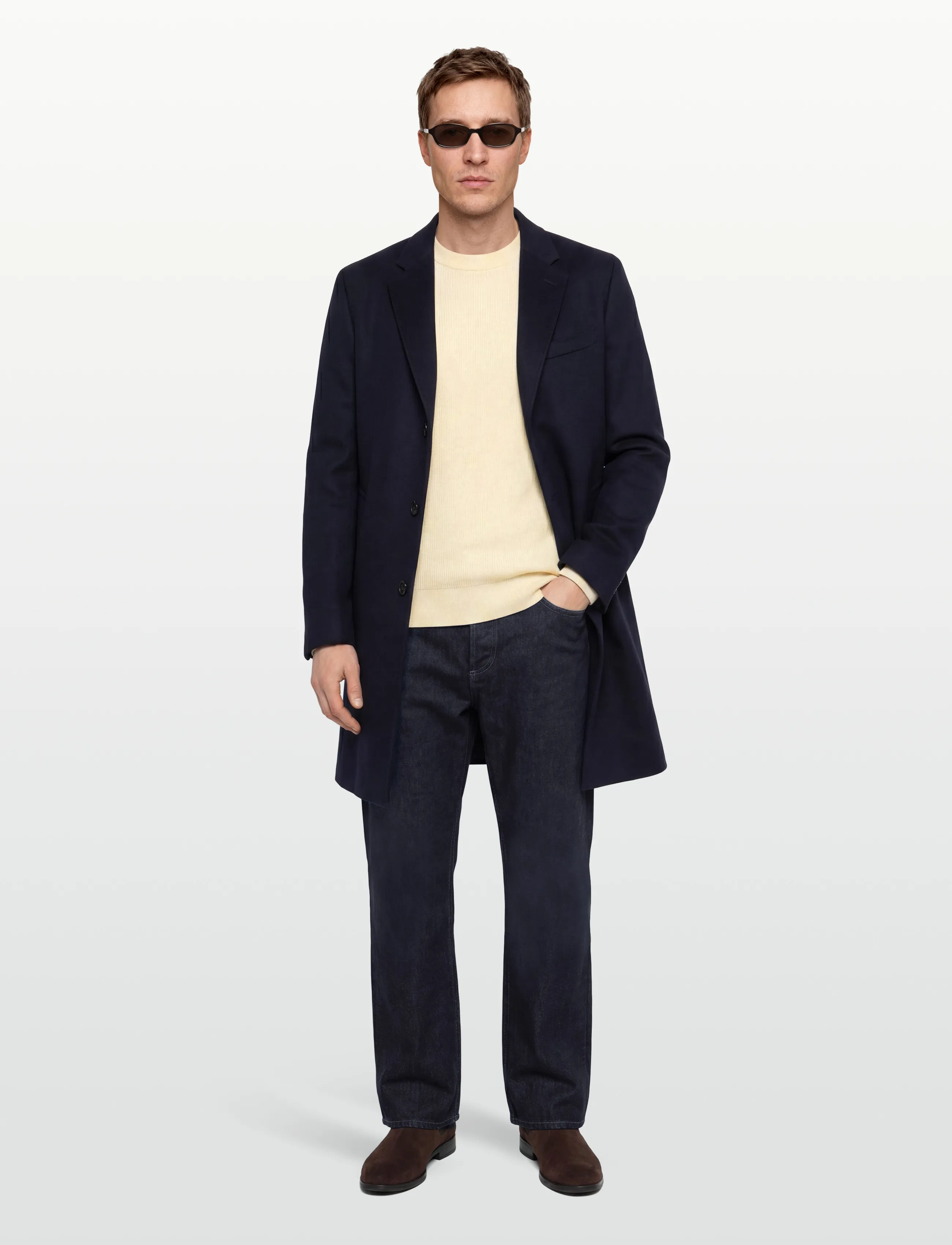 Lindbergh - Rib knitted o-neck knit - tavalised kudumid - pearl white - 0