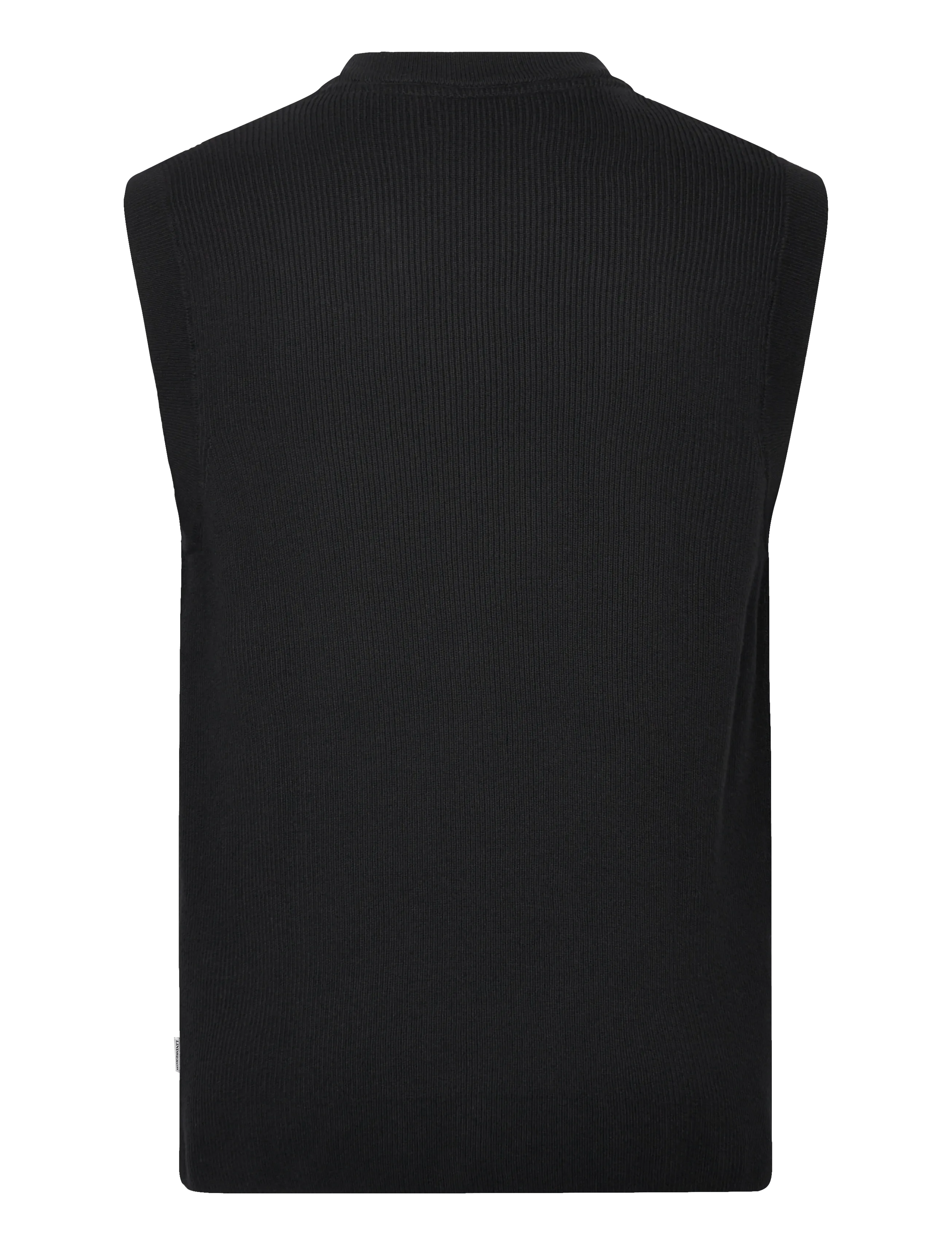 Lindbergh - Rib knitted v-neck slipover - stickade västar - black - 1