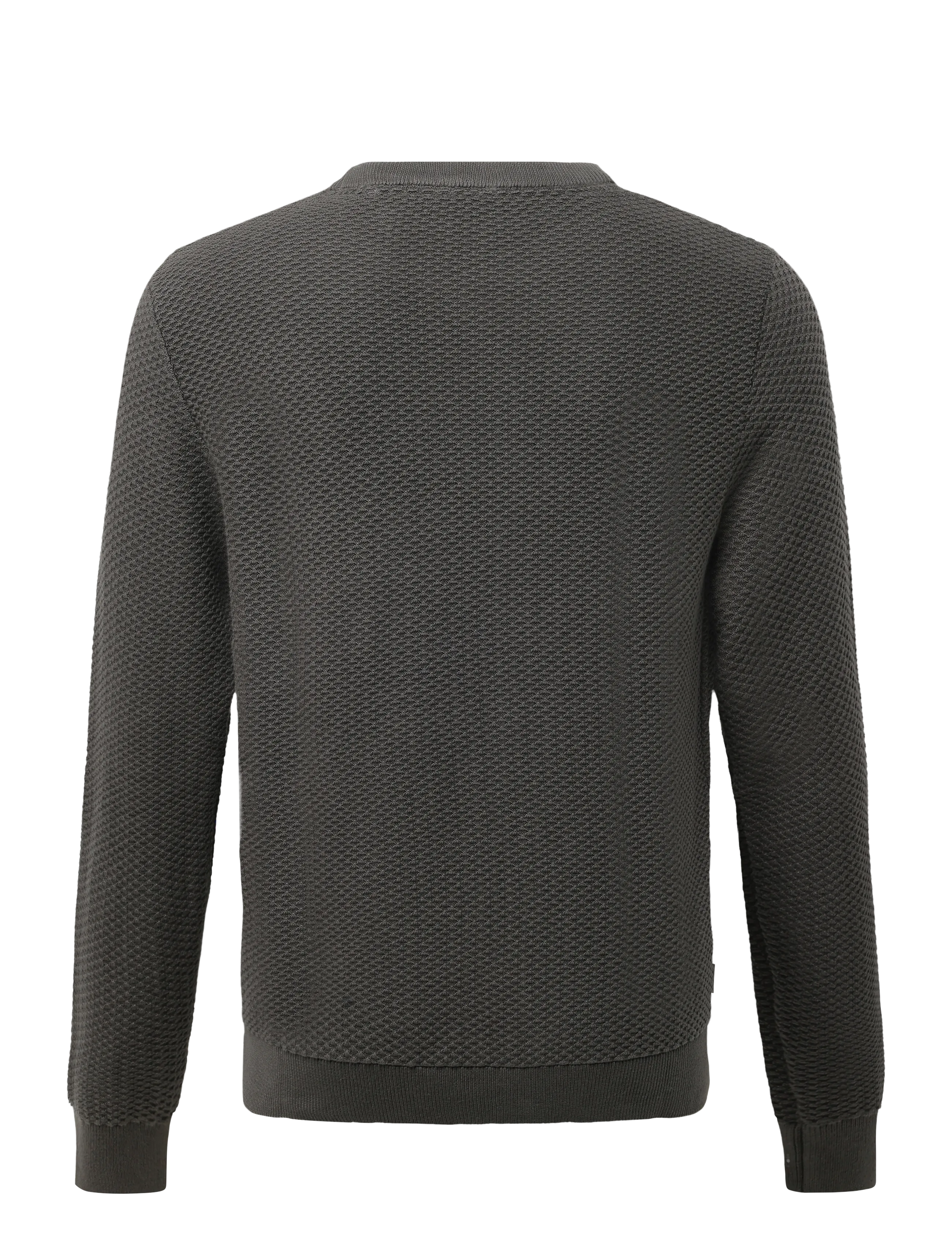 Lindbergh - Structure o-neck knit - Ümara kaelusega - dk grey - 1