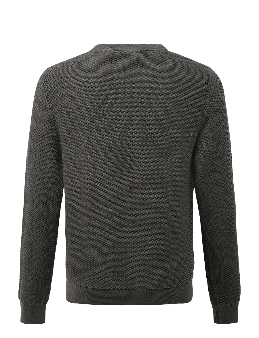 Lindbergh - Structure o-neck knit - Ümara kaelusega - dk grey - 1