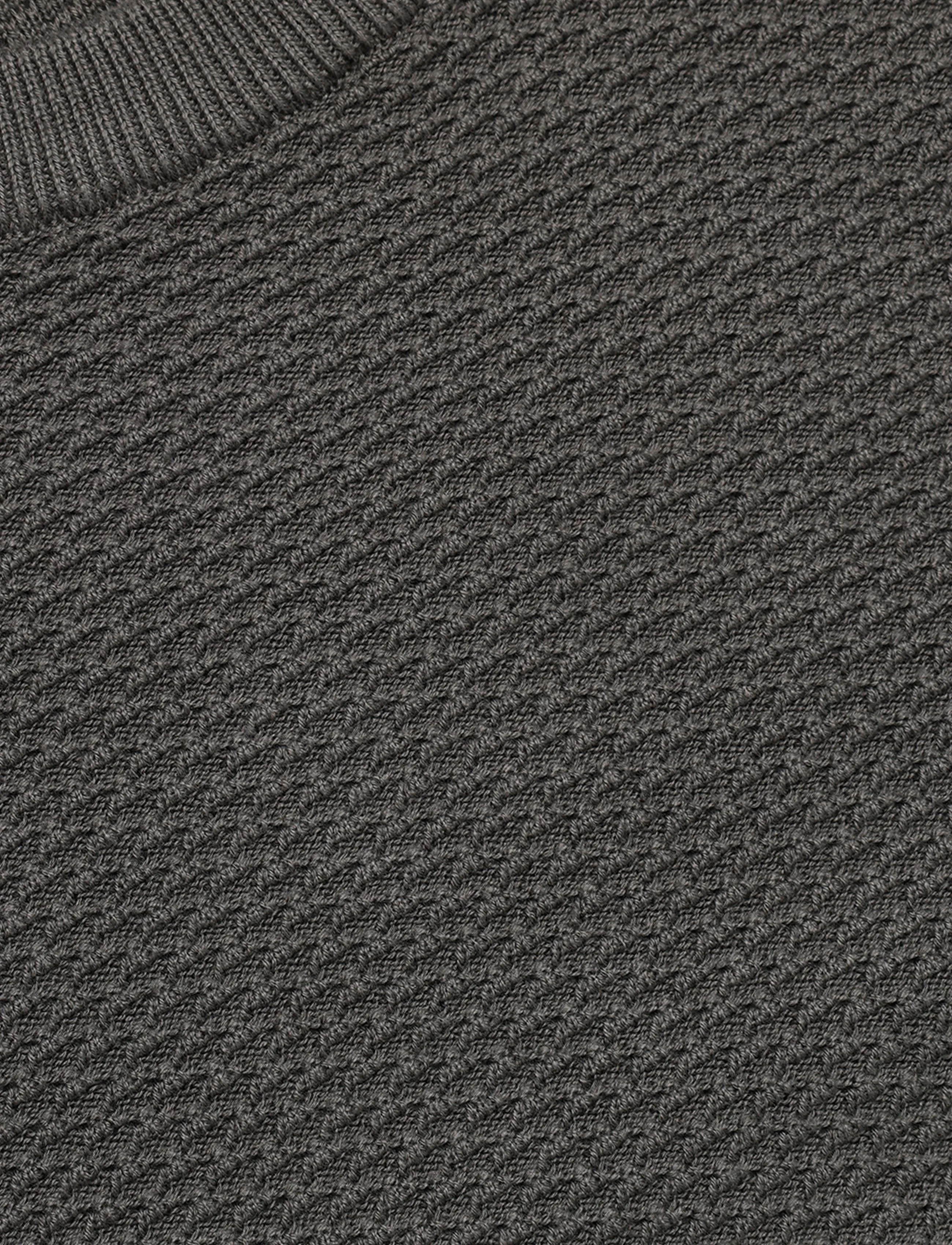 Lindbergh - Structure o-neck knit - Ümara kaelusega - dk grey - 2