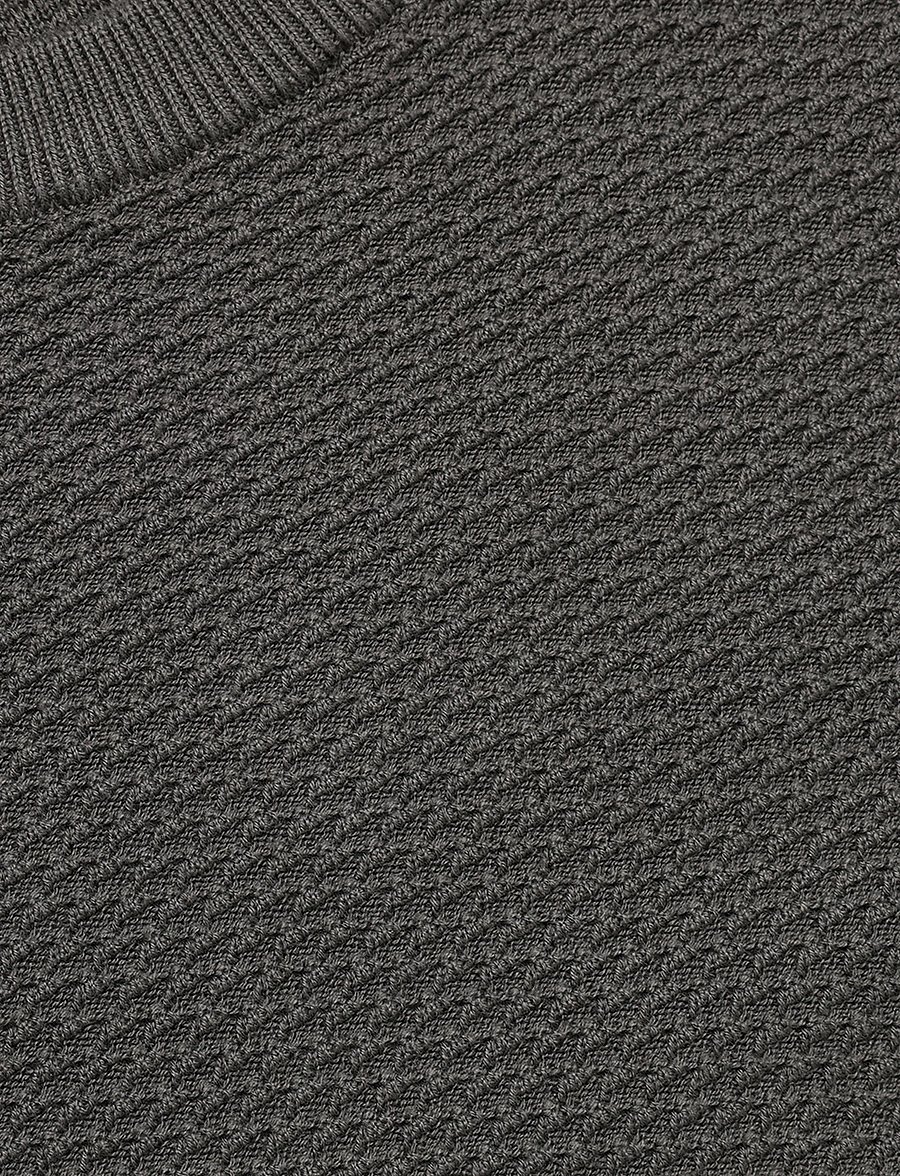 Lindbergh - Structure o-neck knit - Ümara kaelusega - dk grey - 2