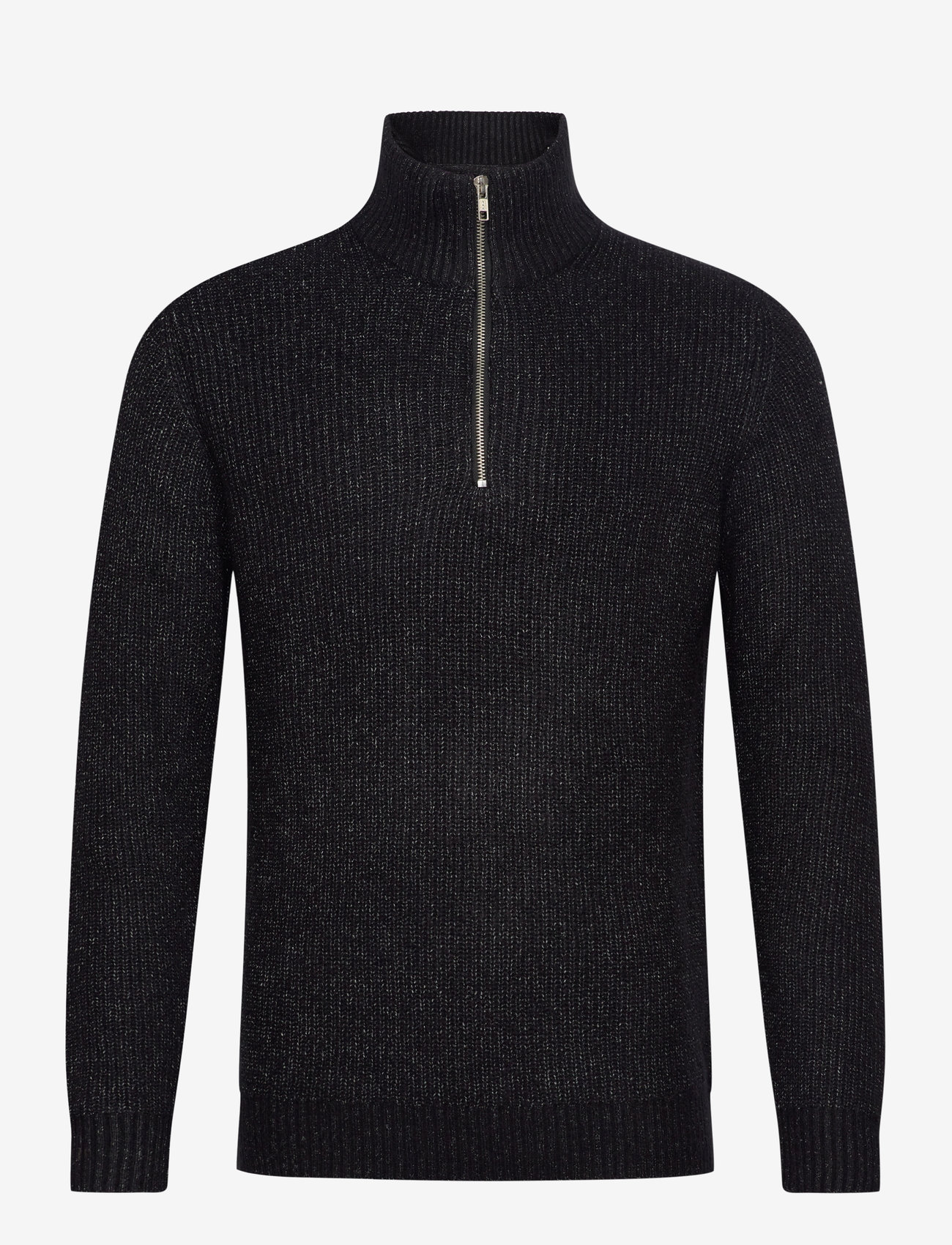 Lindbergh - Stand-up collar knit - half zip-tröjor - black - 0