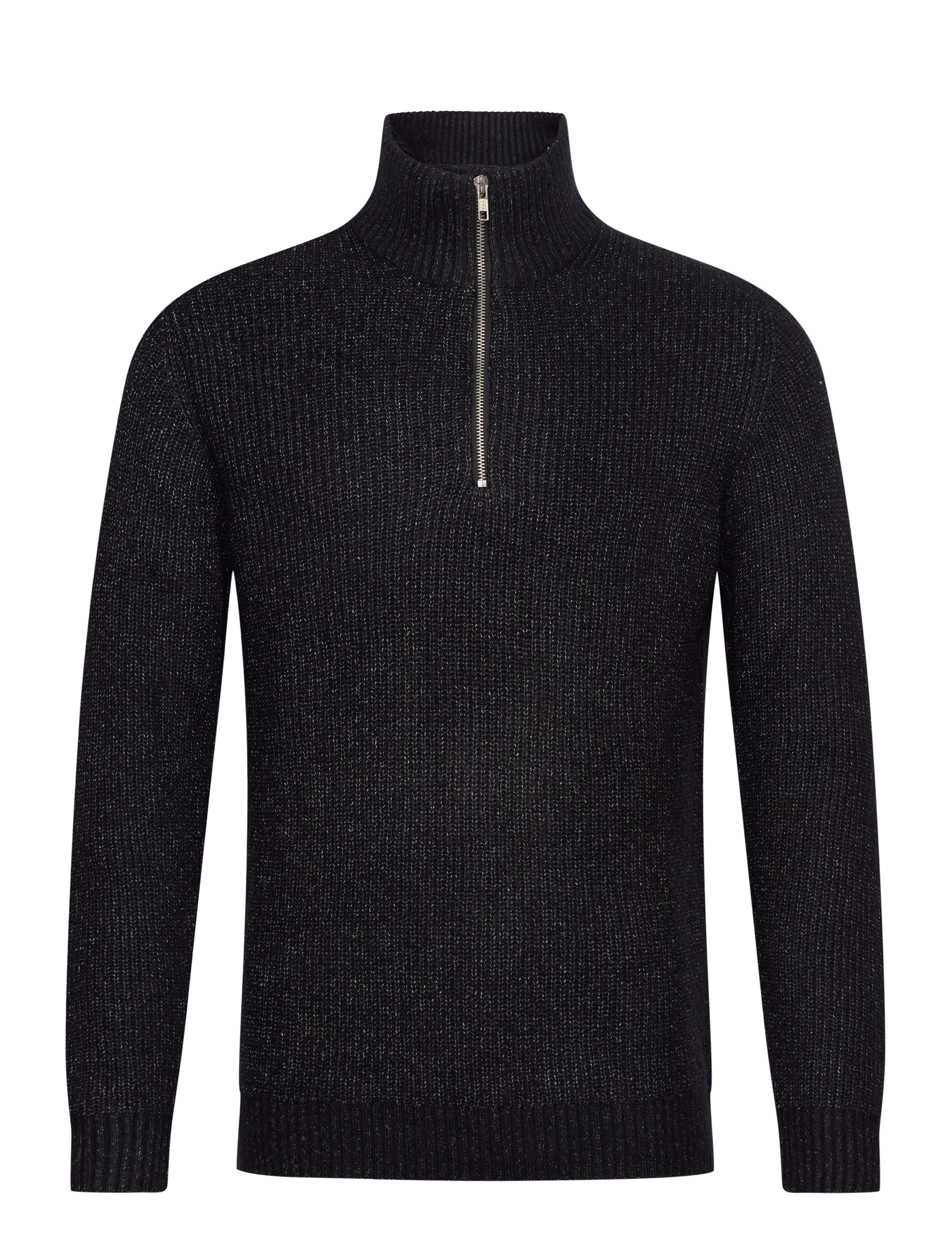 Lindbergh Stand-up collar knit - Strickmode - BLACK / black