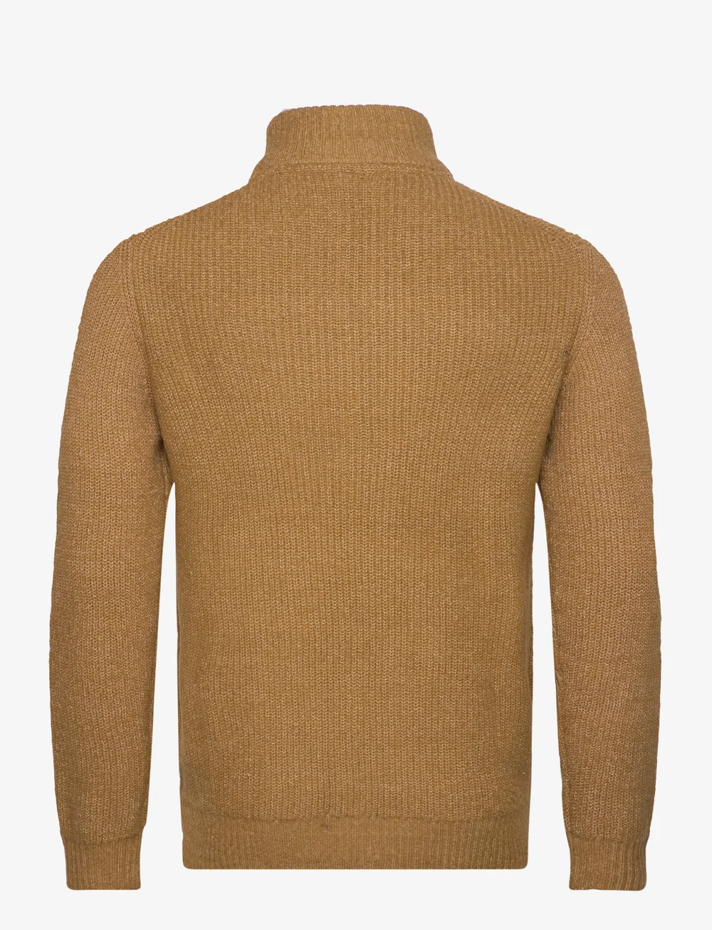 Lindbergh - Stand-up collar knit - half zip jumpers - mid brown - 1