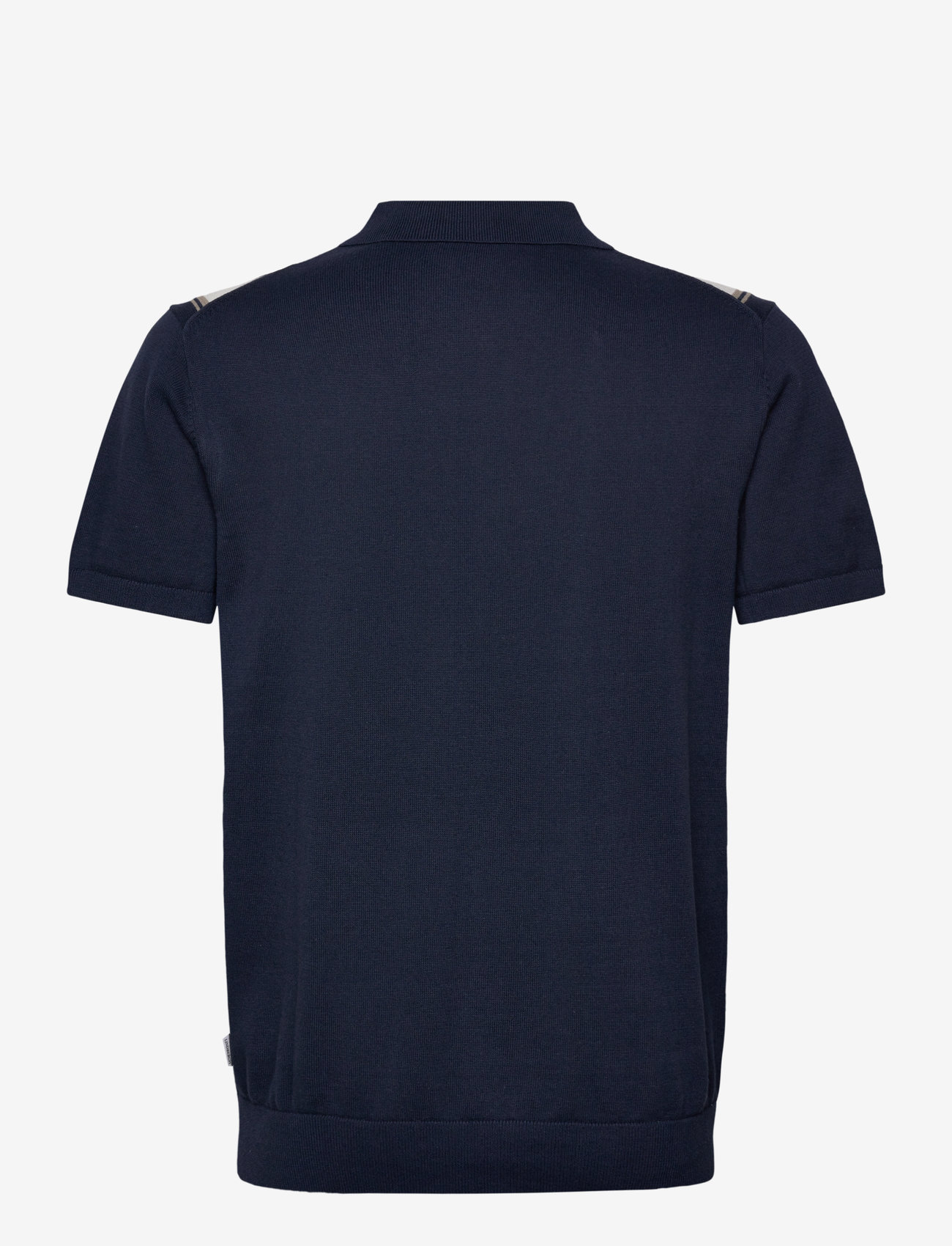 Lindbergh - Knitted polo cardigan - lyhythihaiset kauluspaidat - dk blue - 2
