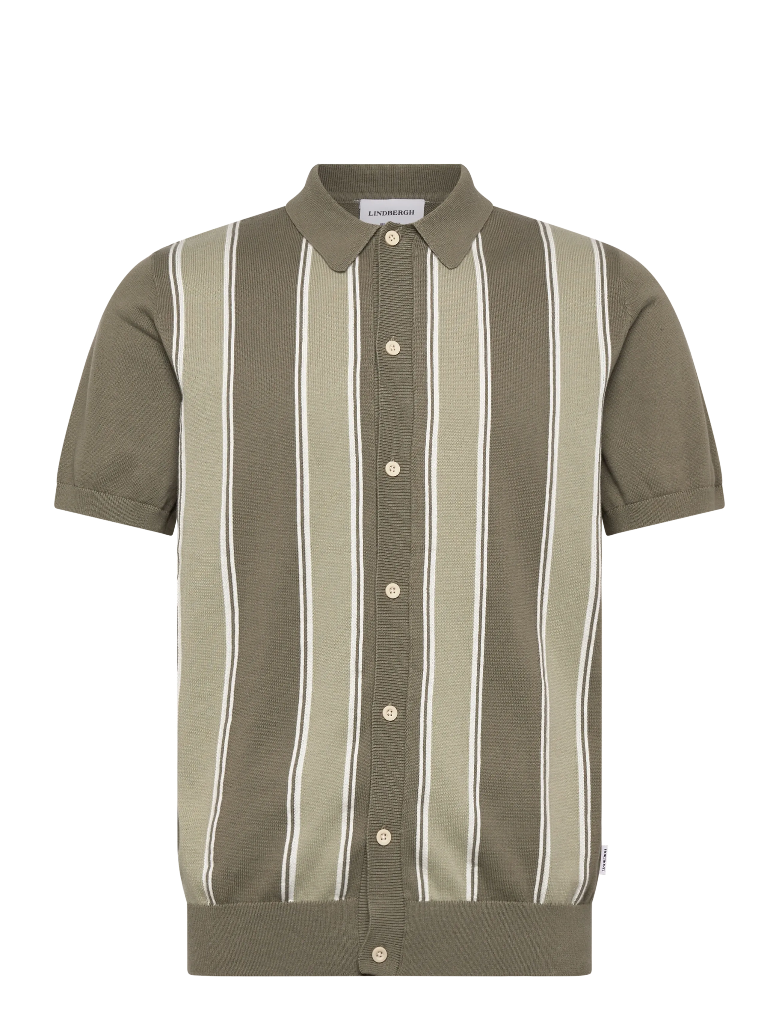 LINDBERGH Strick Polo Cardigan Grün - M - Herren