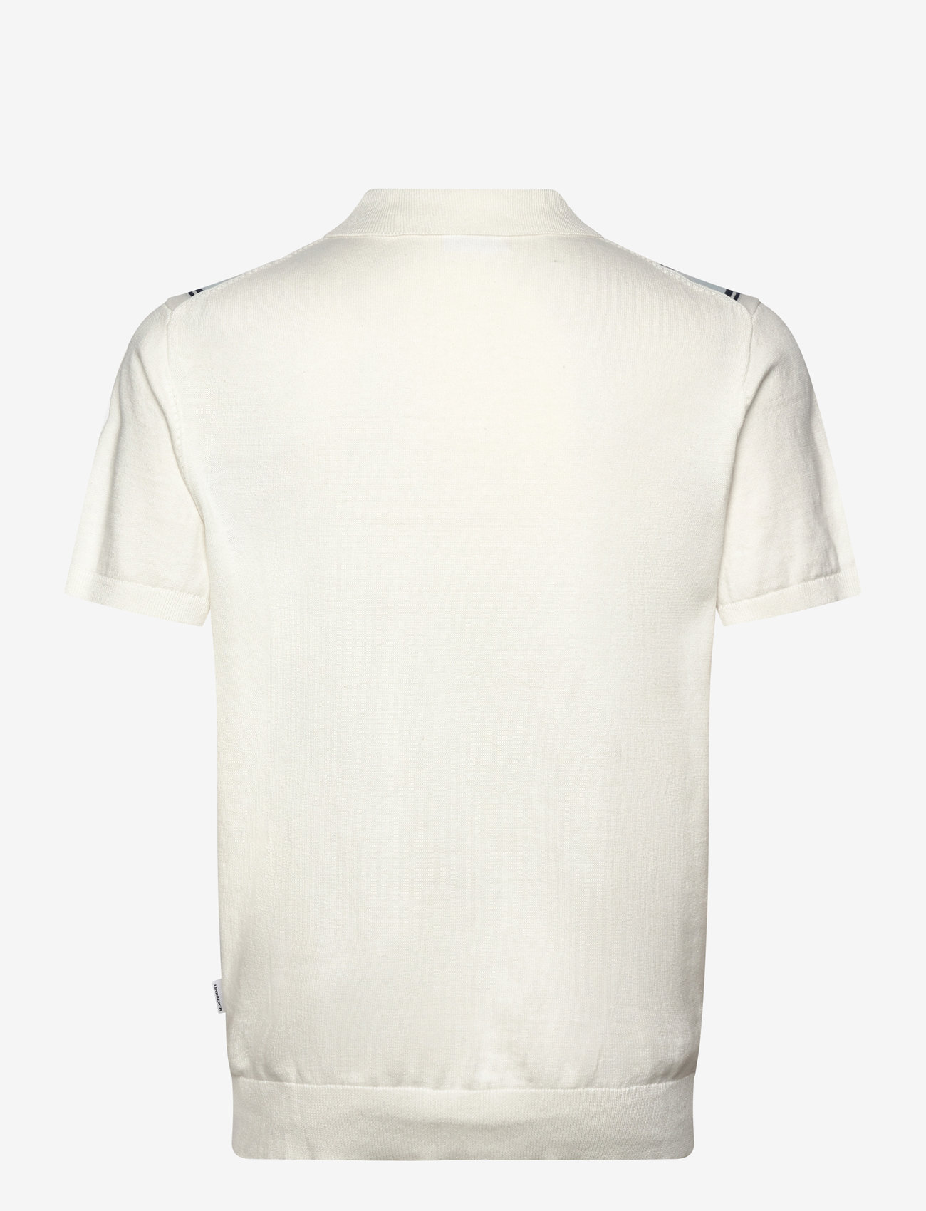 Lindbergh - Knitted polo cardigan - kurzarmhemden - off white - 1