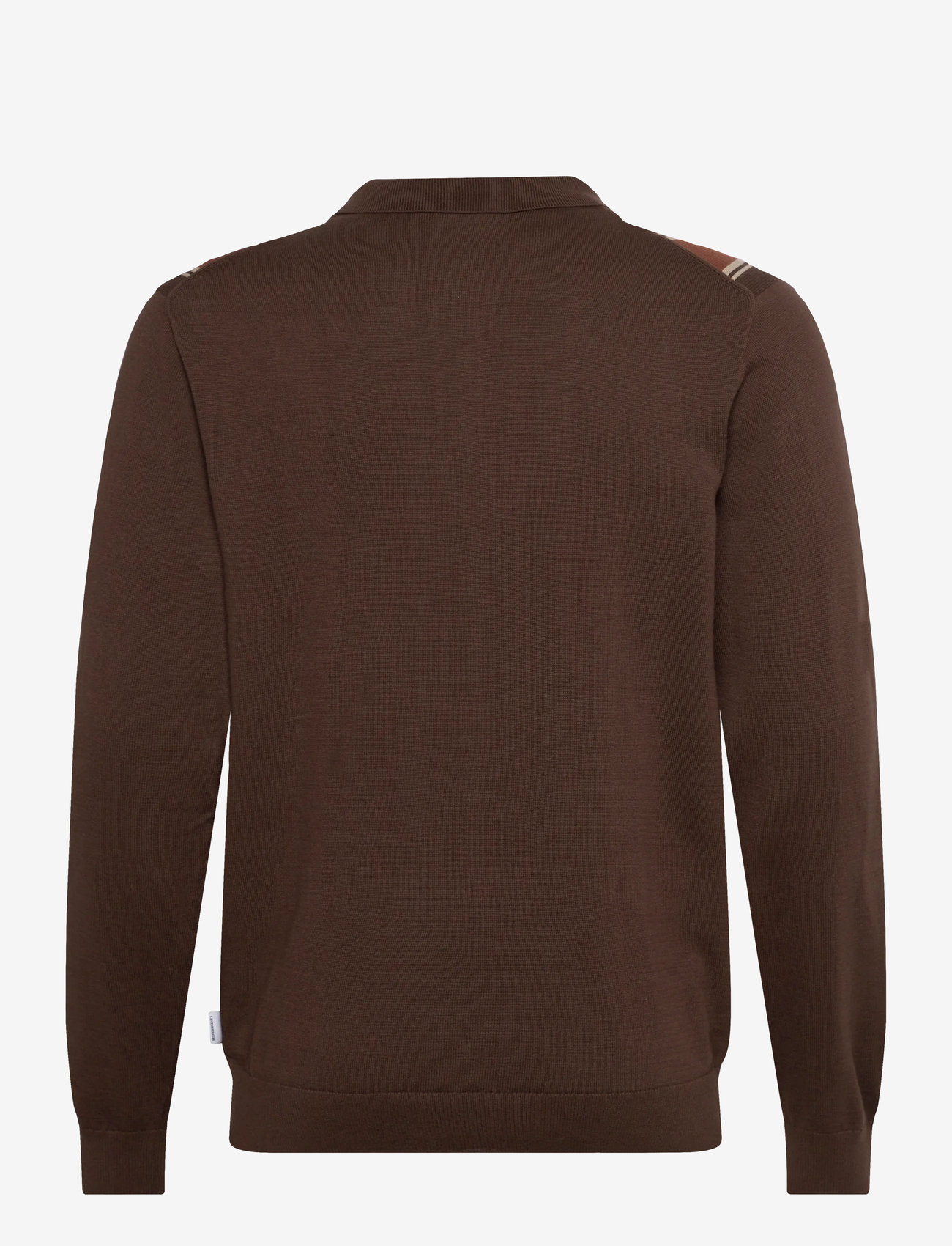 Lindbergh - ?Knitted polo cardigan L/S - cardigans - brown copper - 2