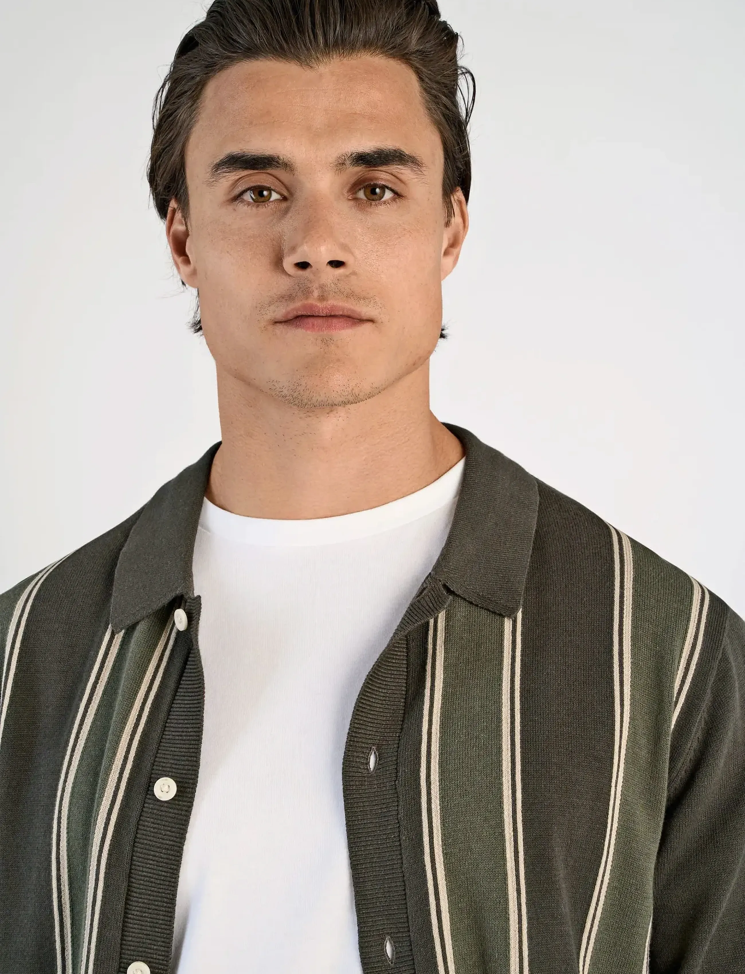 Lindbergh - ?Knitted polo cardigan L/S - strickjacken - deep army - 3