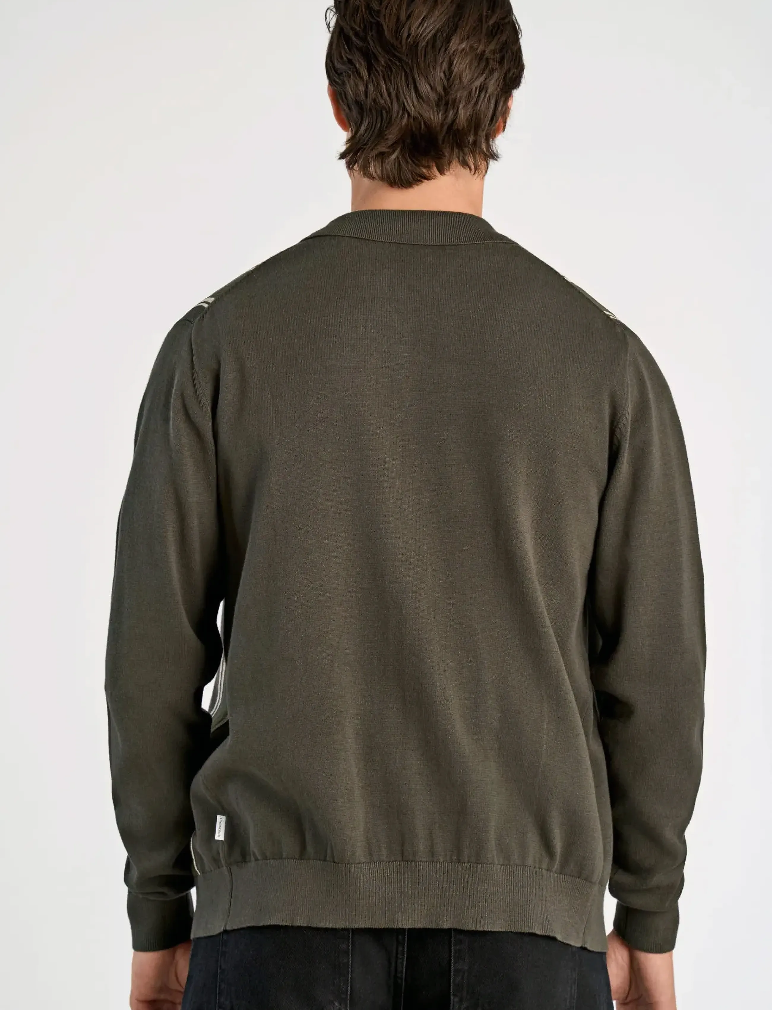 Lindbergh - ?Knitted polo cardigan L/S - strickjacken - deep army - 4
