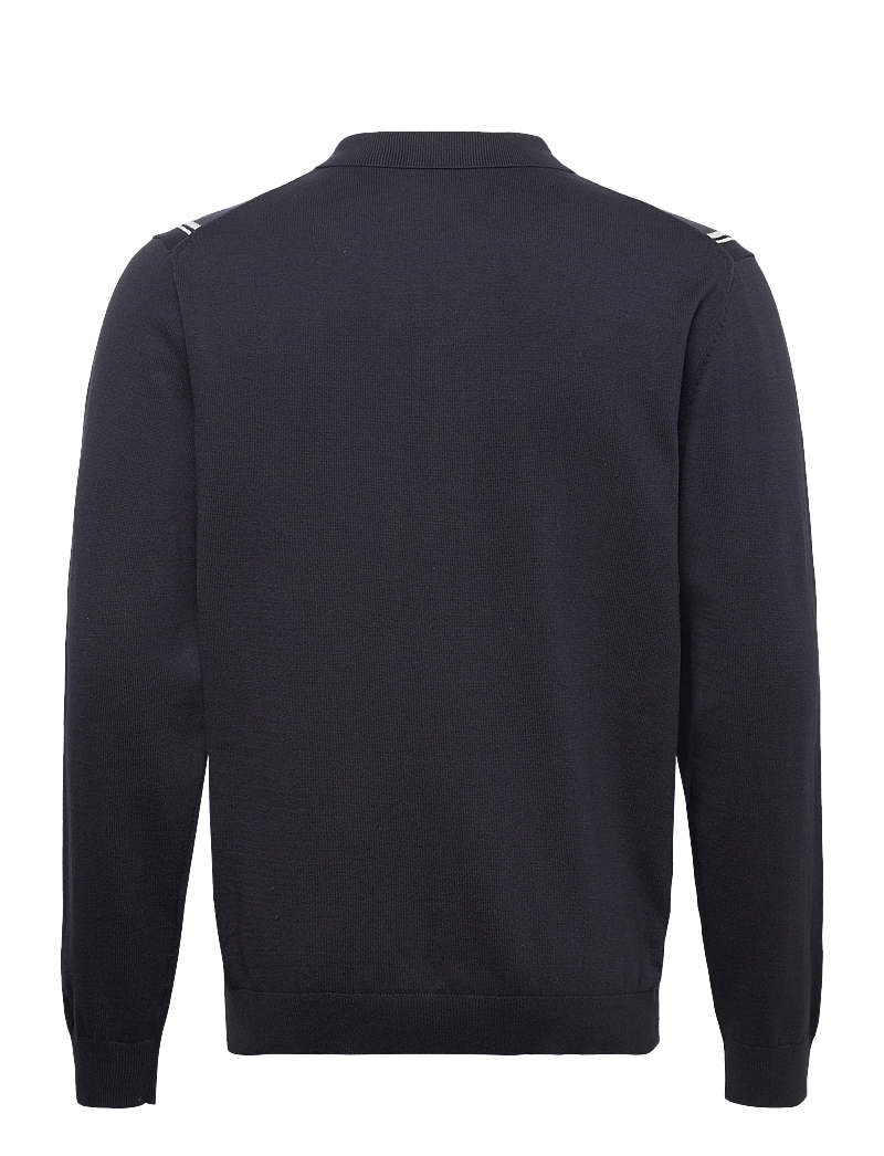 Lindbergh - ?Knitted polo cardigan L/S - kardiganid - navy - 2