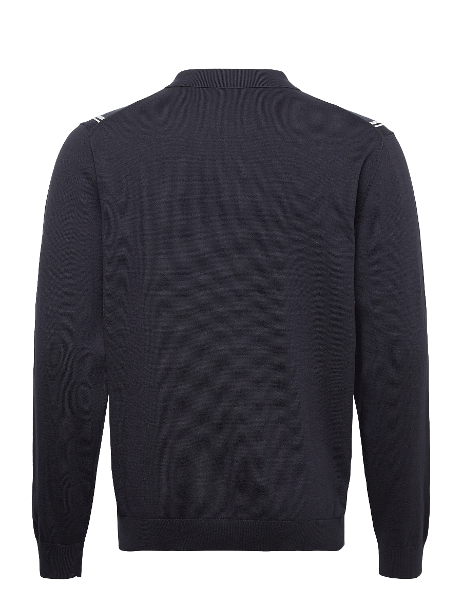 Lindbergh - ?Knitted polo cardigan L/S - strickjacken - navy - 2