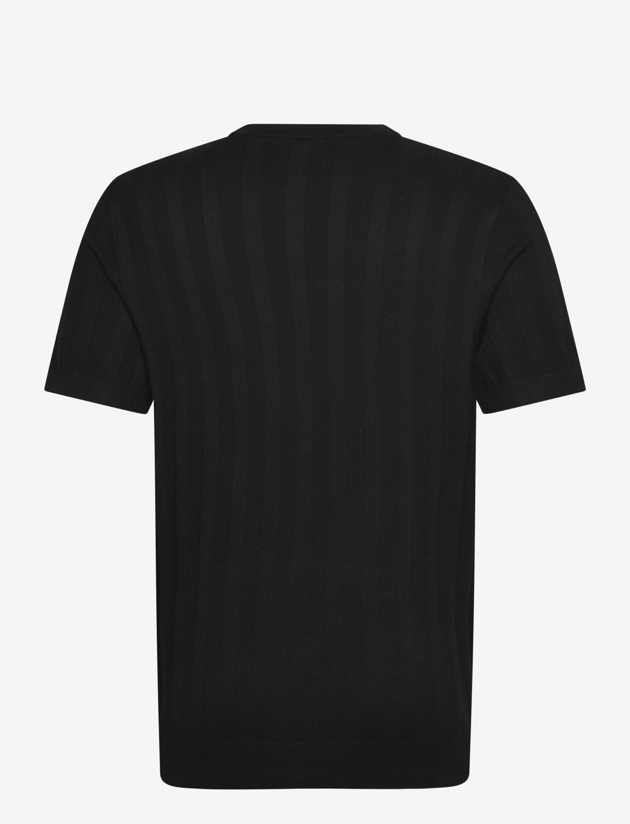 Lindbergh - Knitted crew neck t-shirt - kortærmede t-shirts - dusty black - 2
