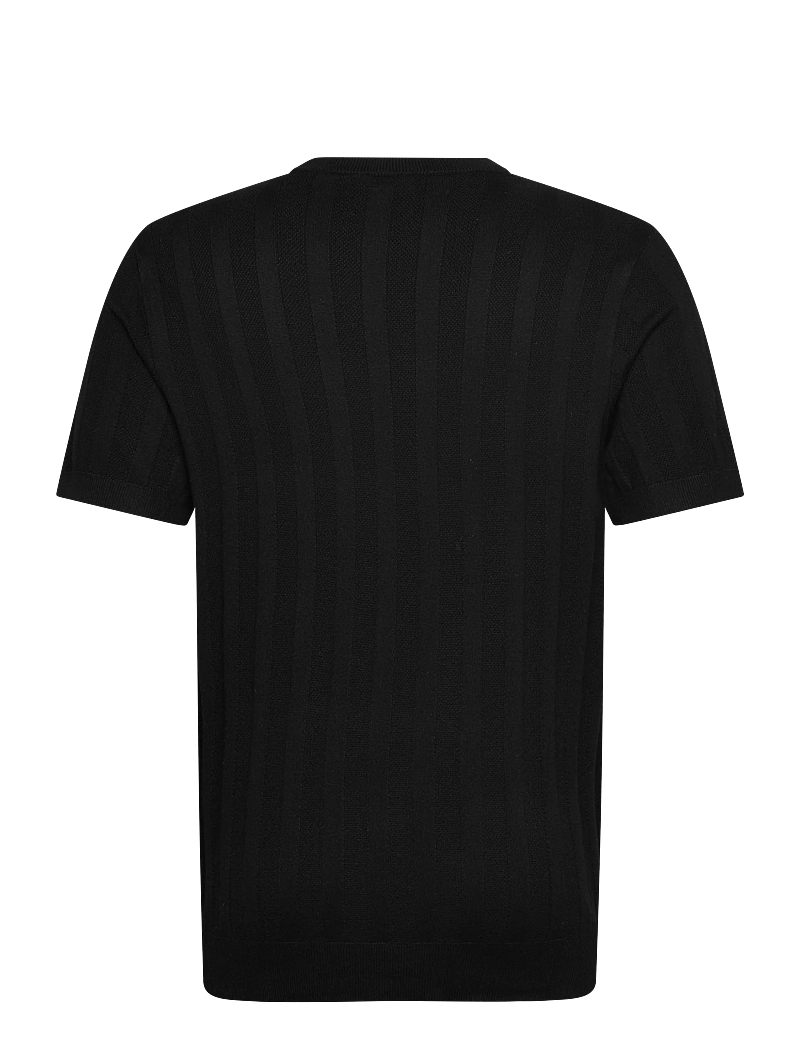 Lindbergh - Knitted crew neck t-shirt - kortærmede t-shirts - dusty black - 2