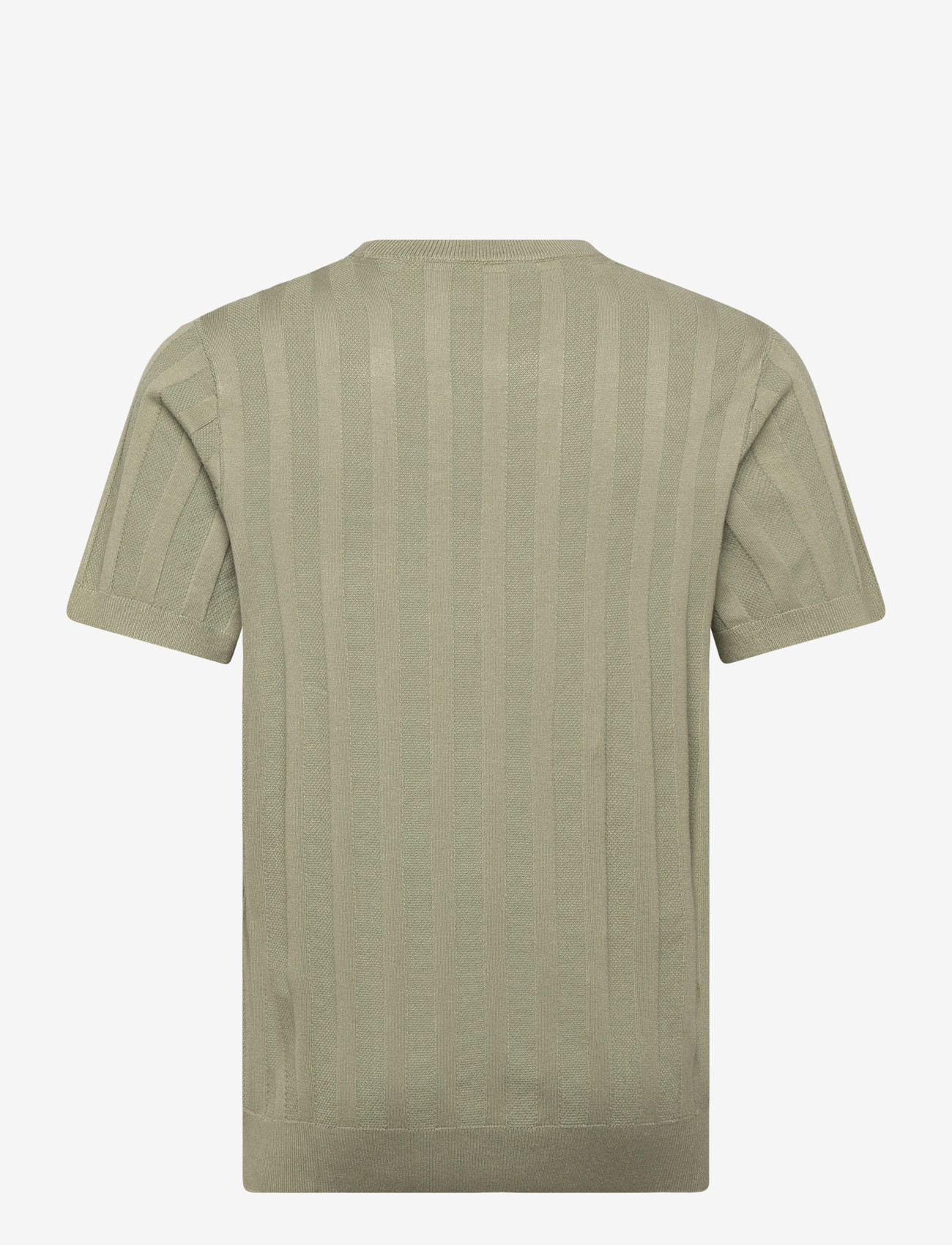 Lindbergh - Knitted crew neck t-shirt - kortærmede t-shirts - dusty green - 2