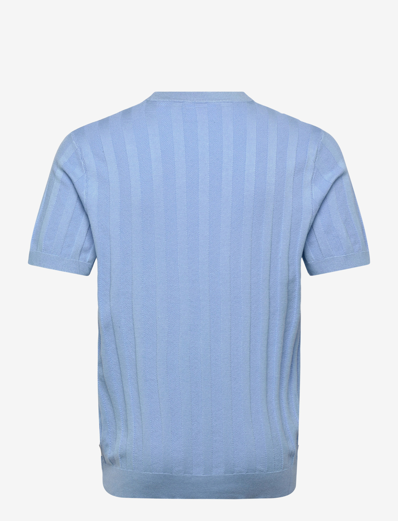 Lindbergh - Knitted crew neck t-shirt - kortærmede t-shirts - lt blue - 2