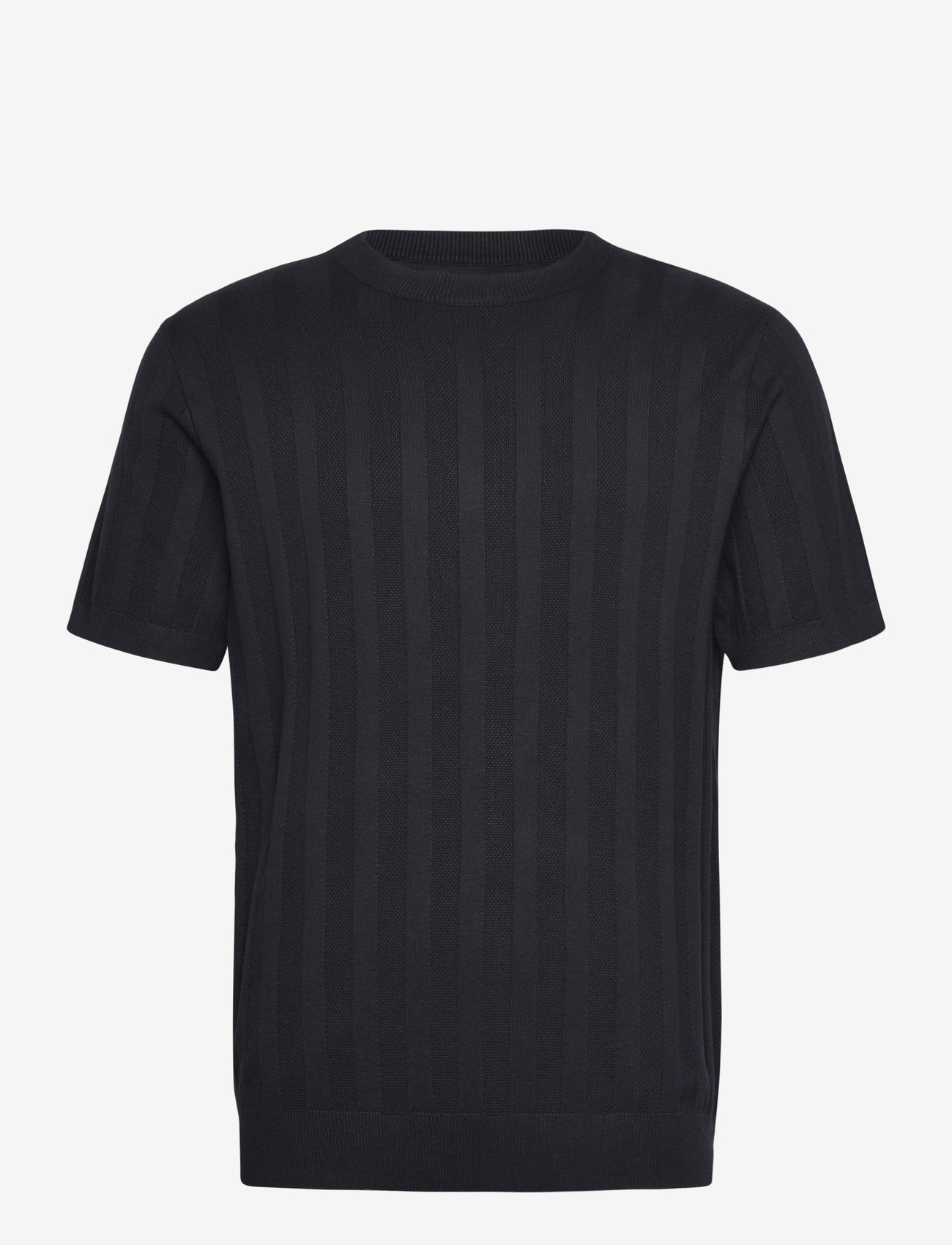Lindbergh - Knitted crew neck t-shirt - lühikeste varrukatega t-särgid - navy - 1